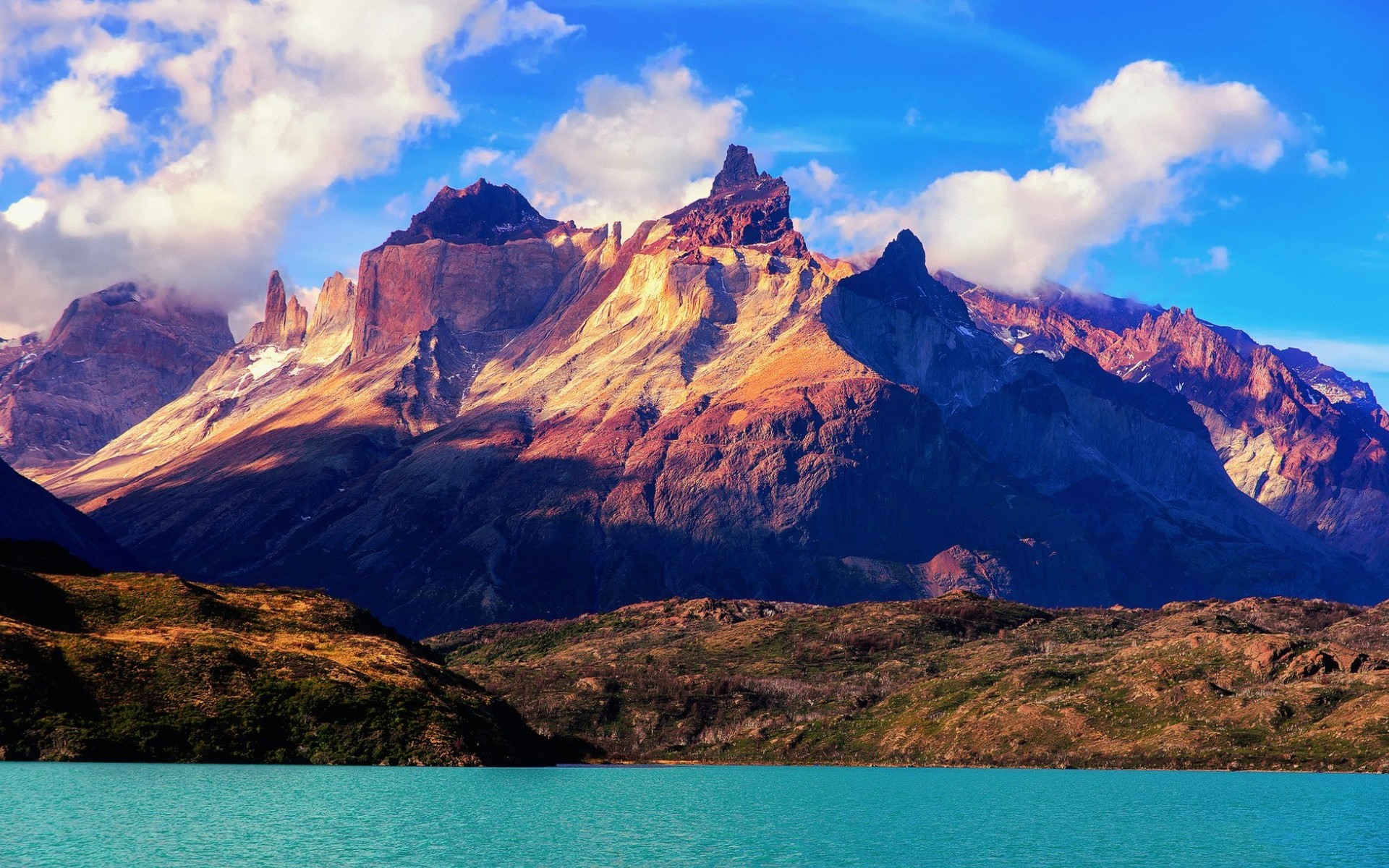 Free download wallpaper Mountain, Lake, Earth, Sunlight, Cloud on your PC desktop