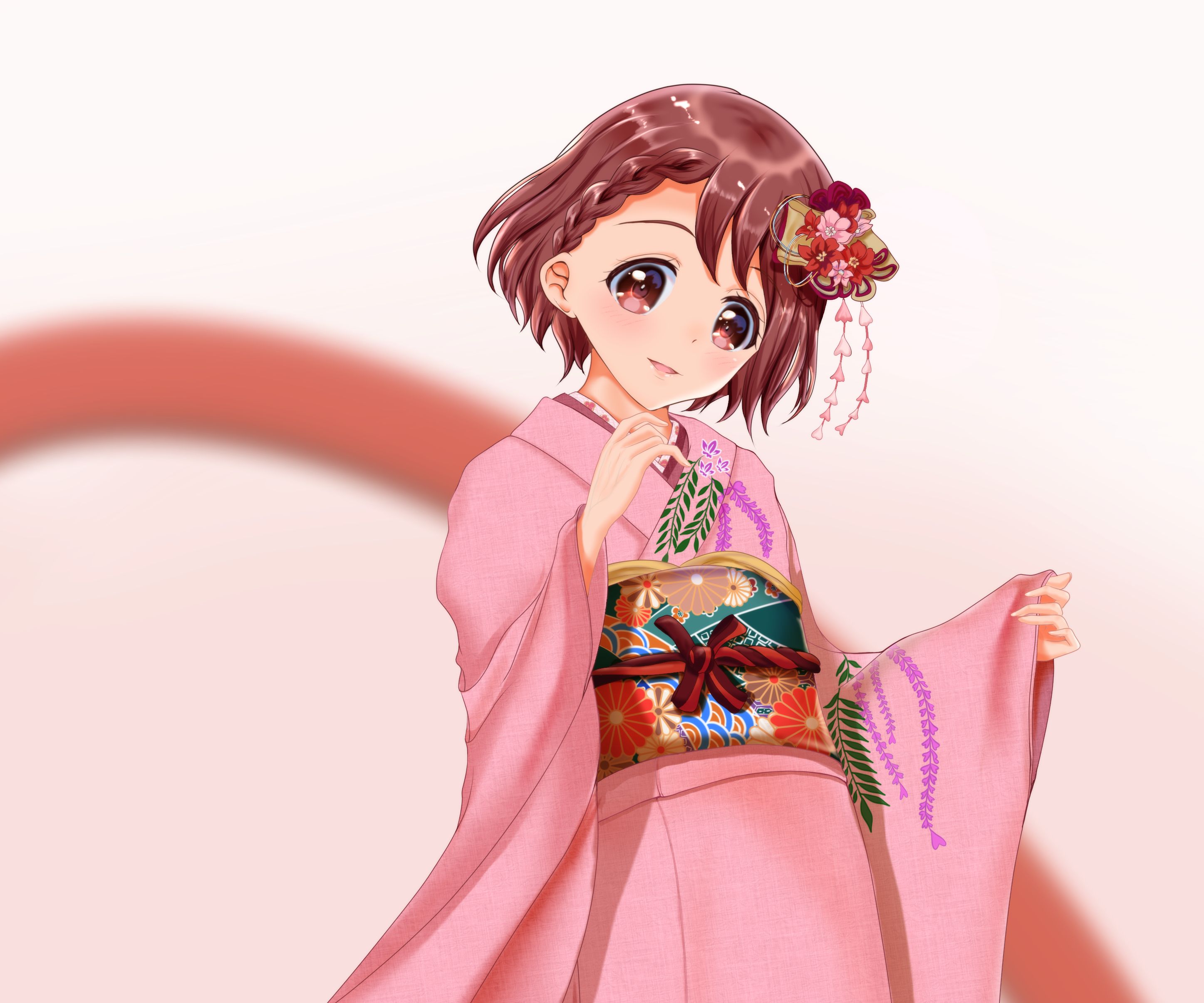 anime, healin' good precure, kimono, nodoka hanadera