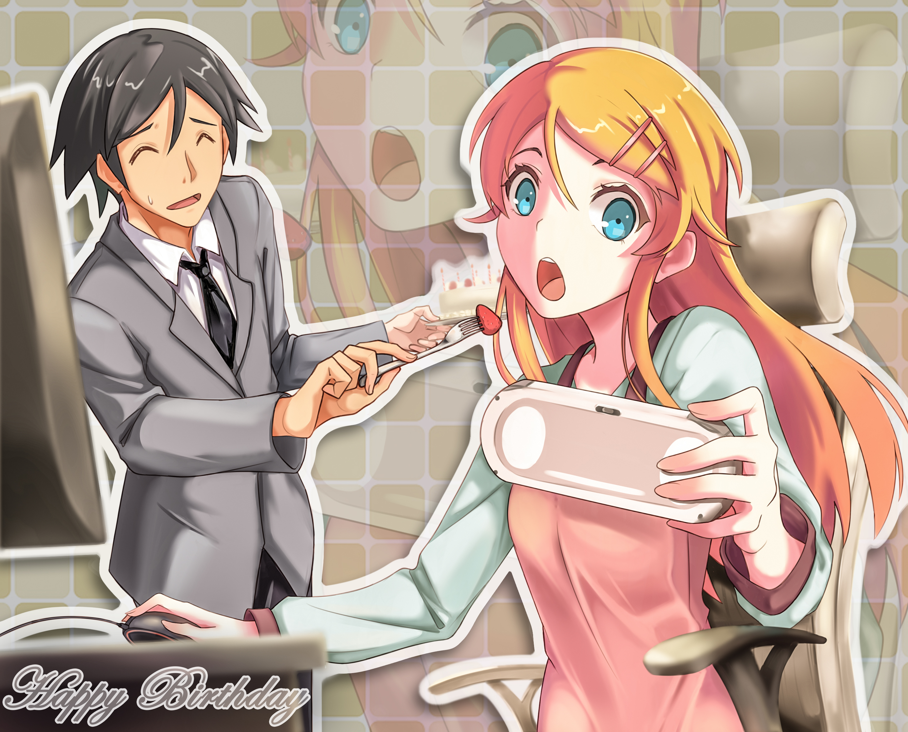 Download mobile wallpaper Anime, Kyōsuke Kōsaka, Oreimo, Kirino Kousaka for free.