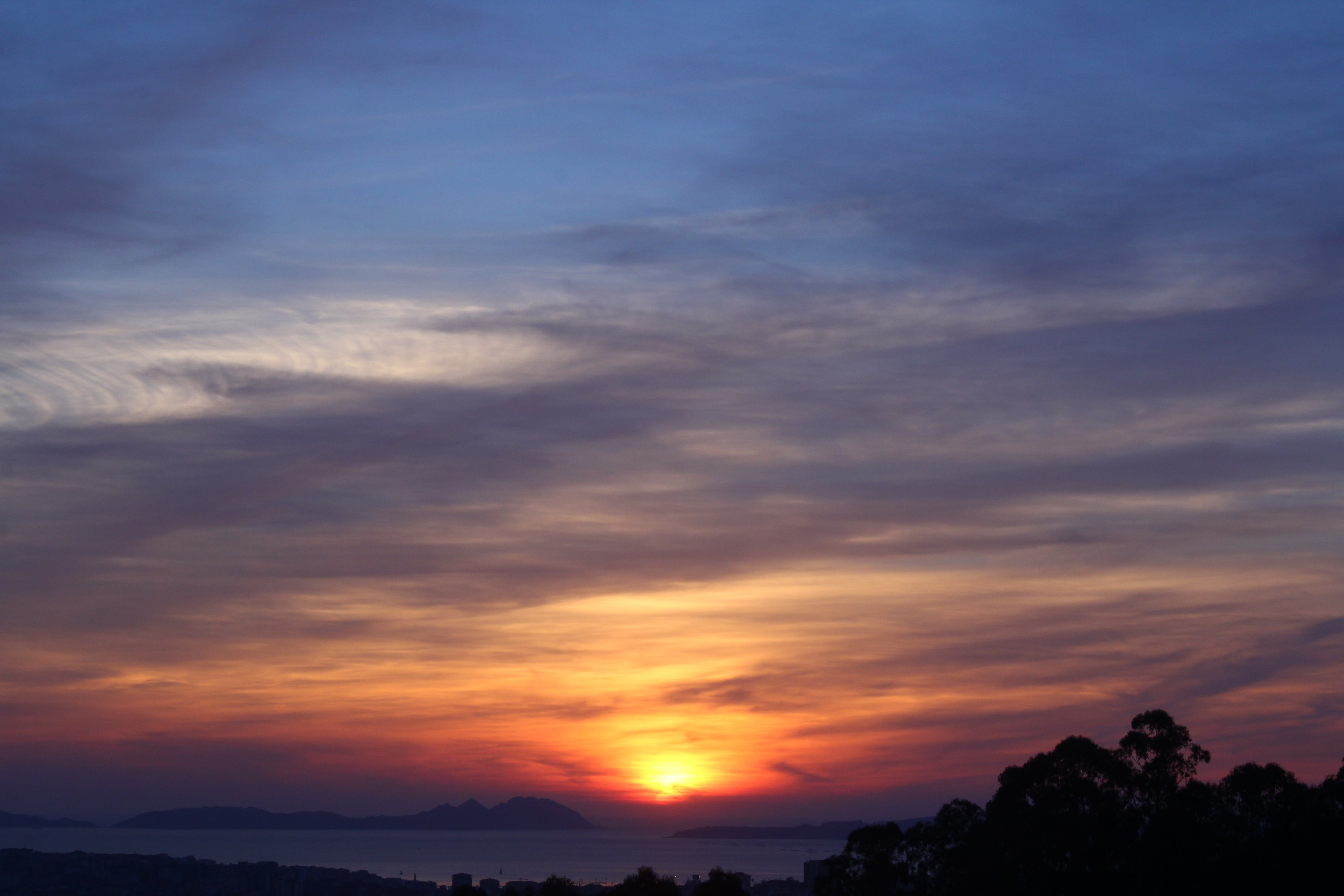 Free download wallpaper Sunset, Sky, Sea, Horizon, Spain, Nature on your PC desktop