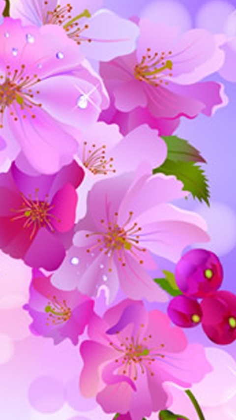 無料モバイル壁紙フラワーズ, 花, 芸術的, ピンクの花をダウンロードします。