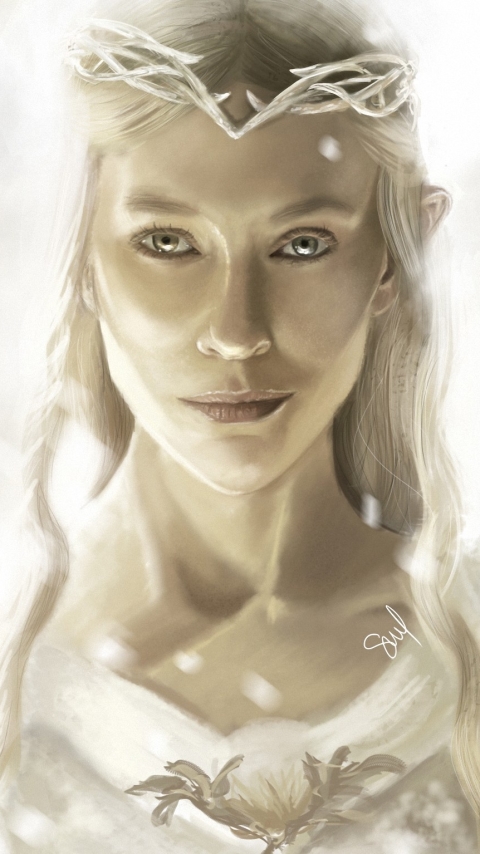 Download mobile wallpaper Fantasy, Lord Of The Rings, The Lord Of The Rings, Long Hair, White Hair, Galadriel for free.