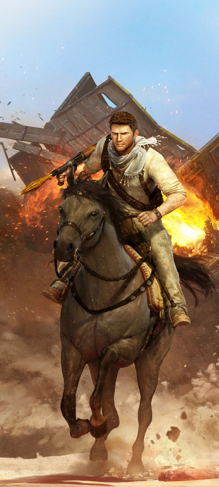 Download mobile wallpaper Uncharted, Horse, Video Game, Uncharted 3: Drake's Deception for free.