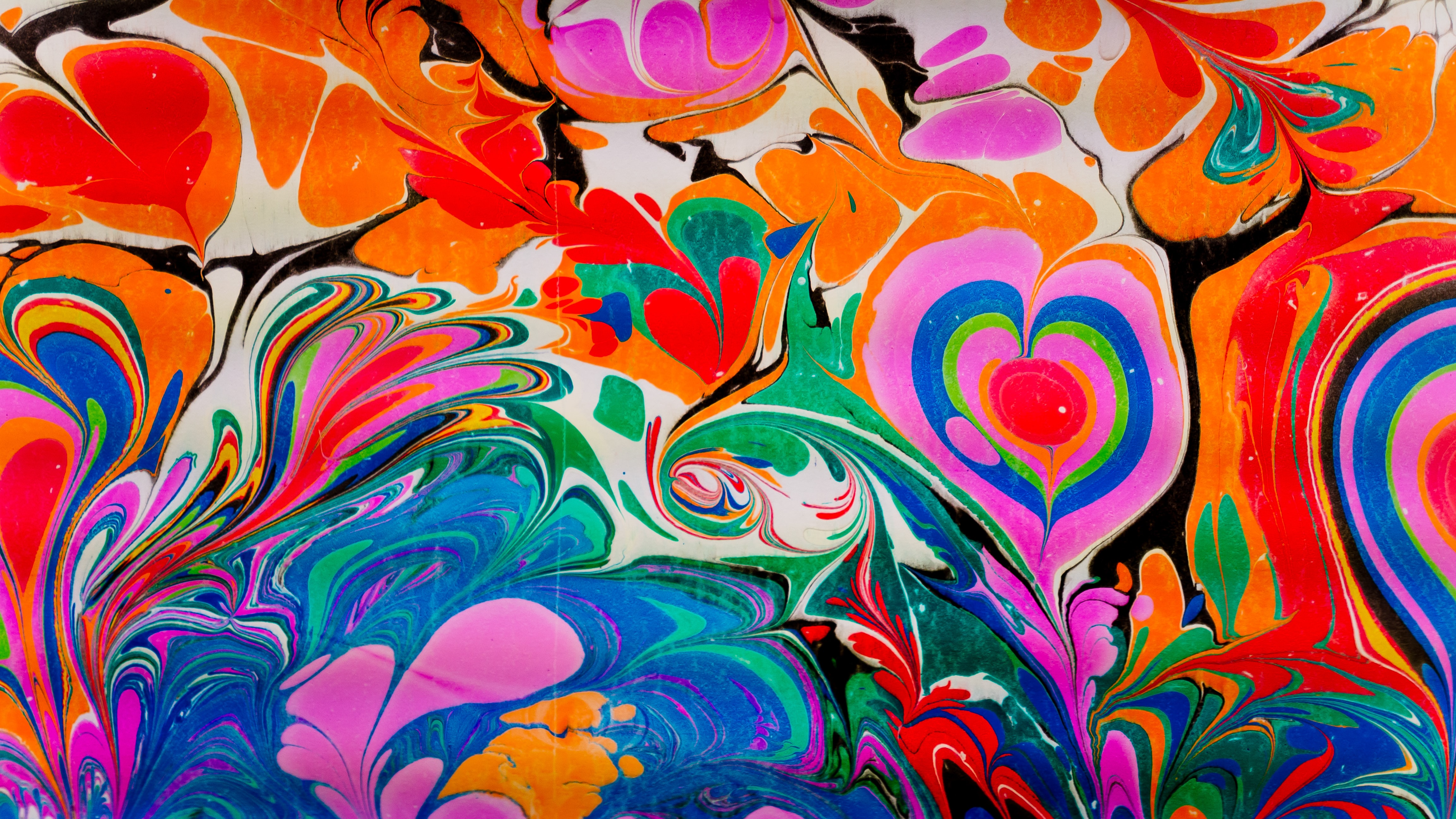 Download mobile wallpaper Paint, Motley, Multicolored, Abstract, Pattern, Liquid for free.