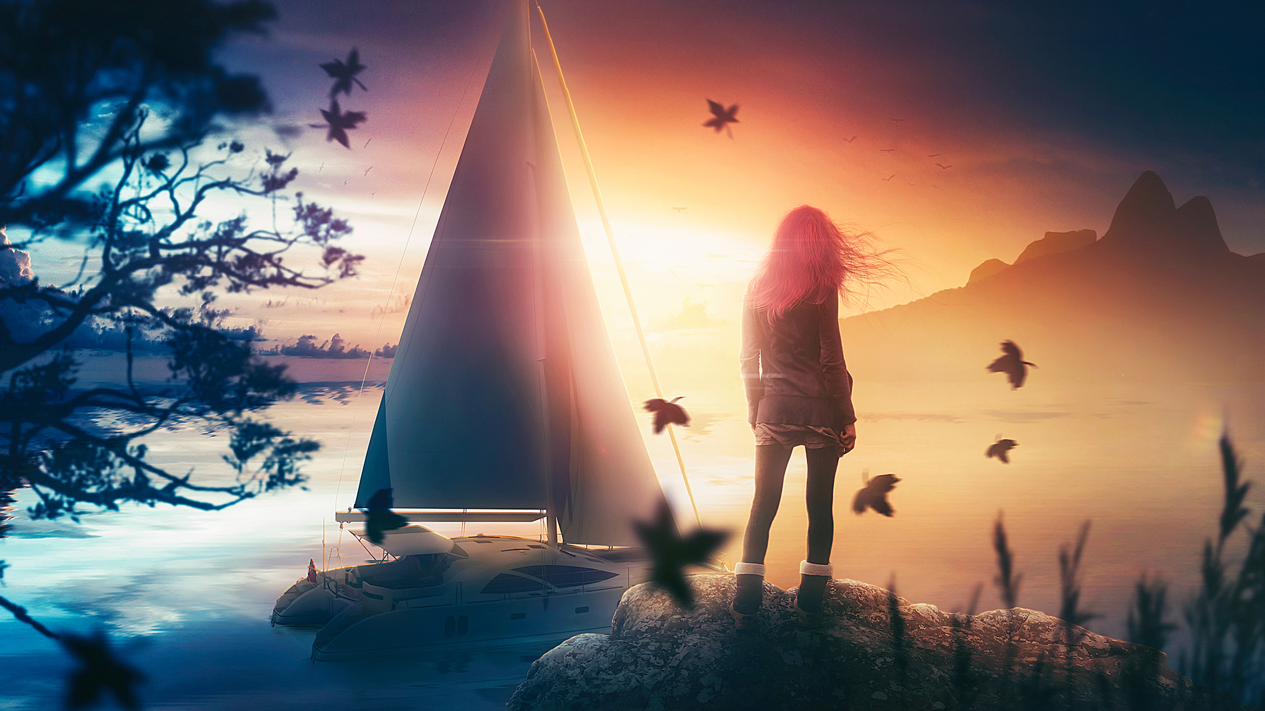 Free download wallpaper Human, Yacht, Artistic on your PC desktop