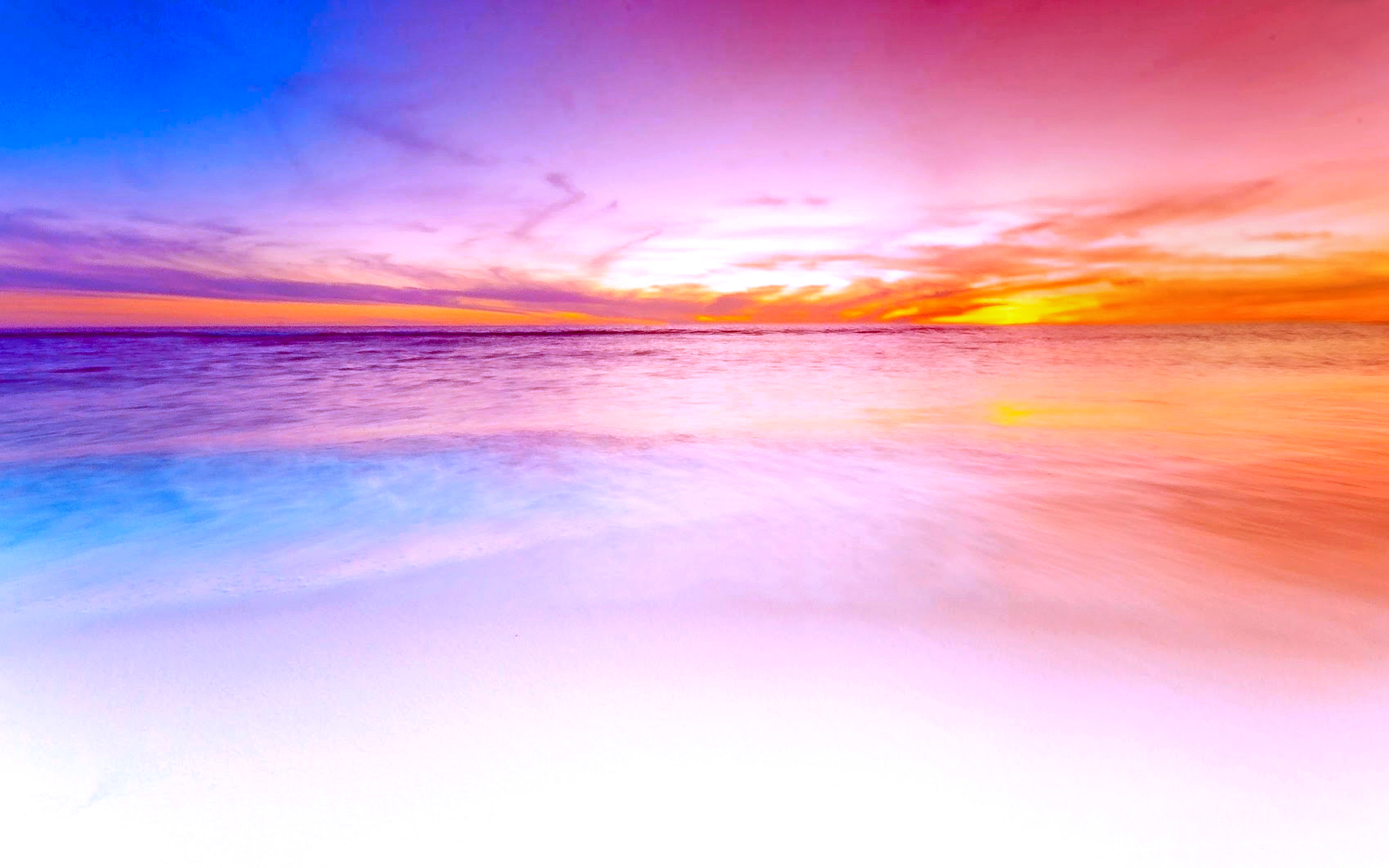 Download mobile wallpaper Sky, Sea, Horizon, Sunrise, Earth, Colorful, Cloud, Scenic for free.