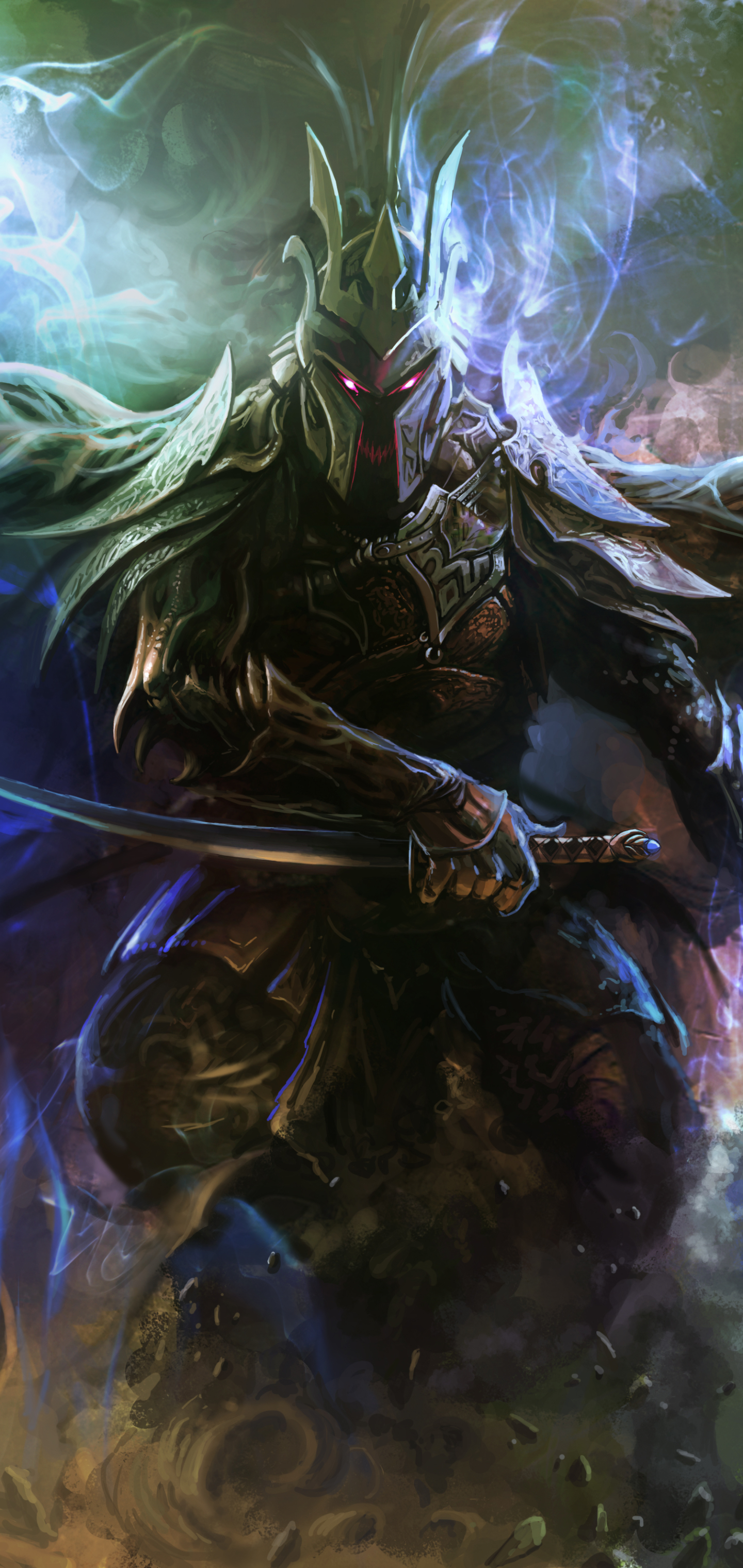 Download mobile wallpaper Fantasy, Warrior, Armor, Sword for free.