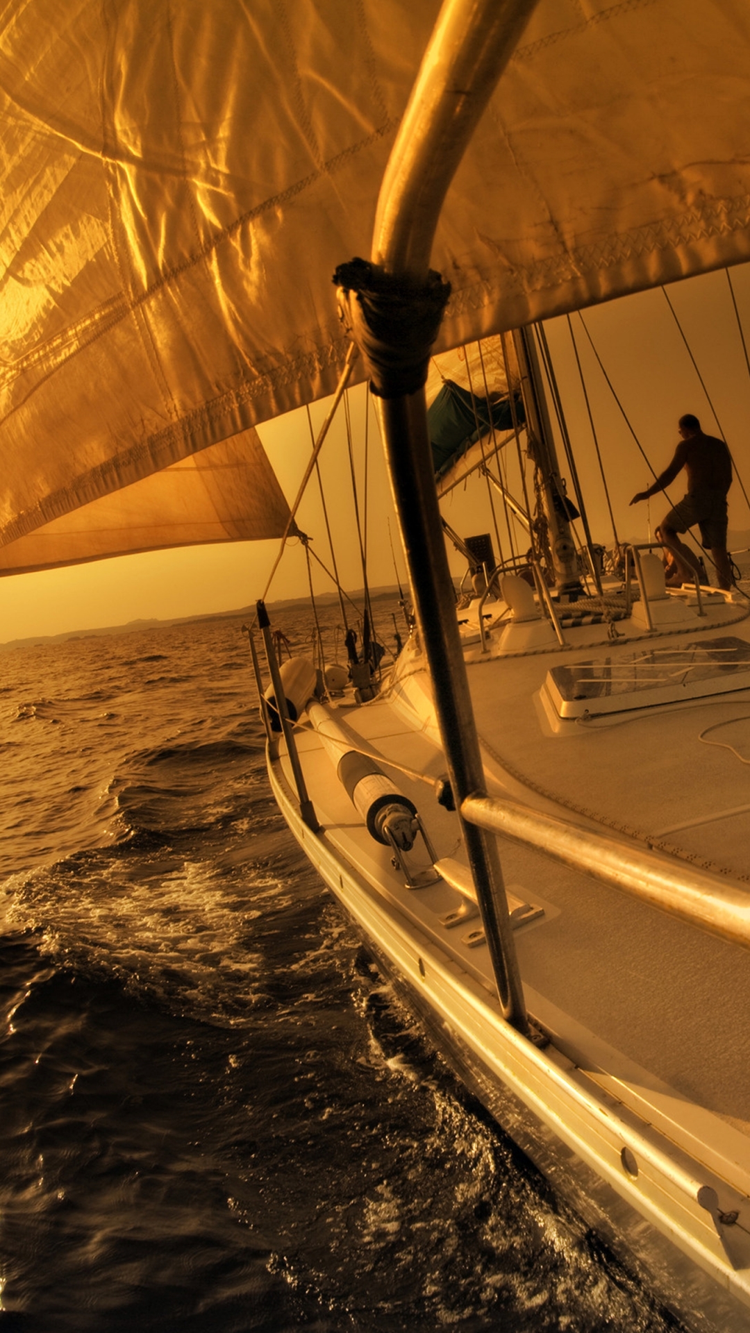 HD wallpaper vehicles, sailboat, sailing, yacht, sunset, sea, ocean