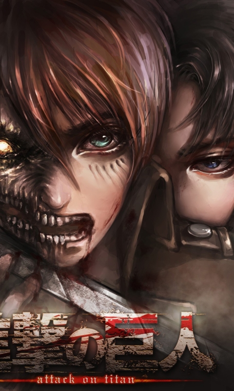 Descarga gratuita de fondo de pantalla para móvil de Animado, Eren Yeager, Shingeki No Kyojin, Ataque A Los Titanes, Levi Ackerman.