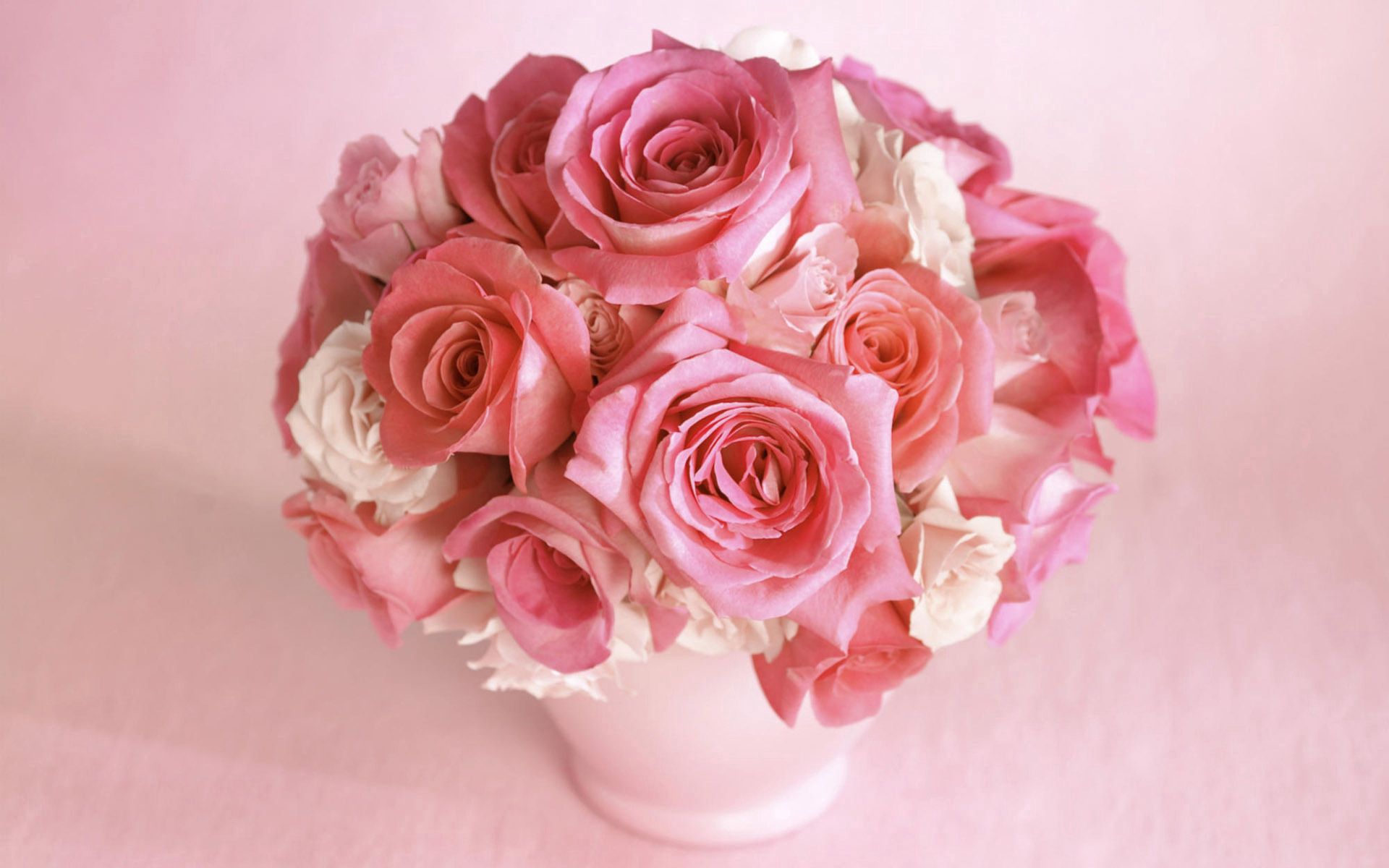 PC Wallpapers roses, flowers, bouquet, vase