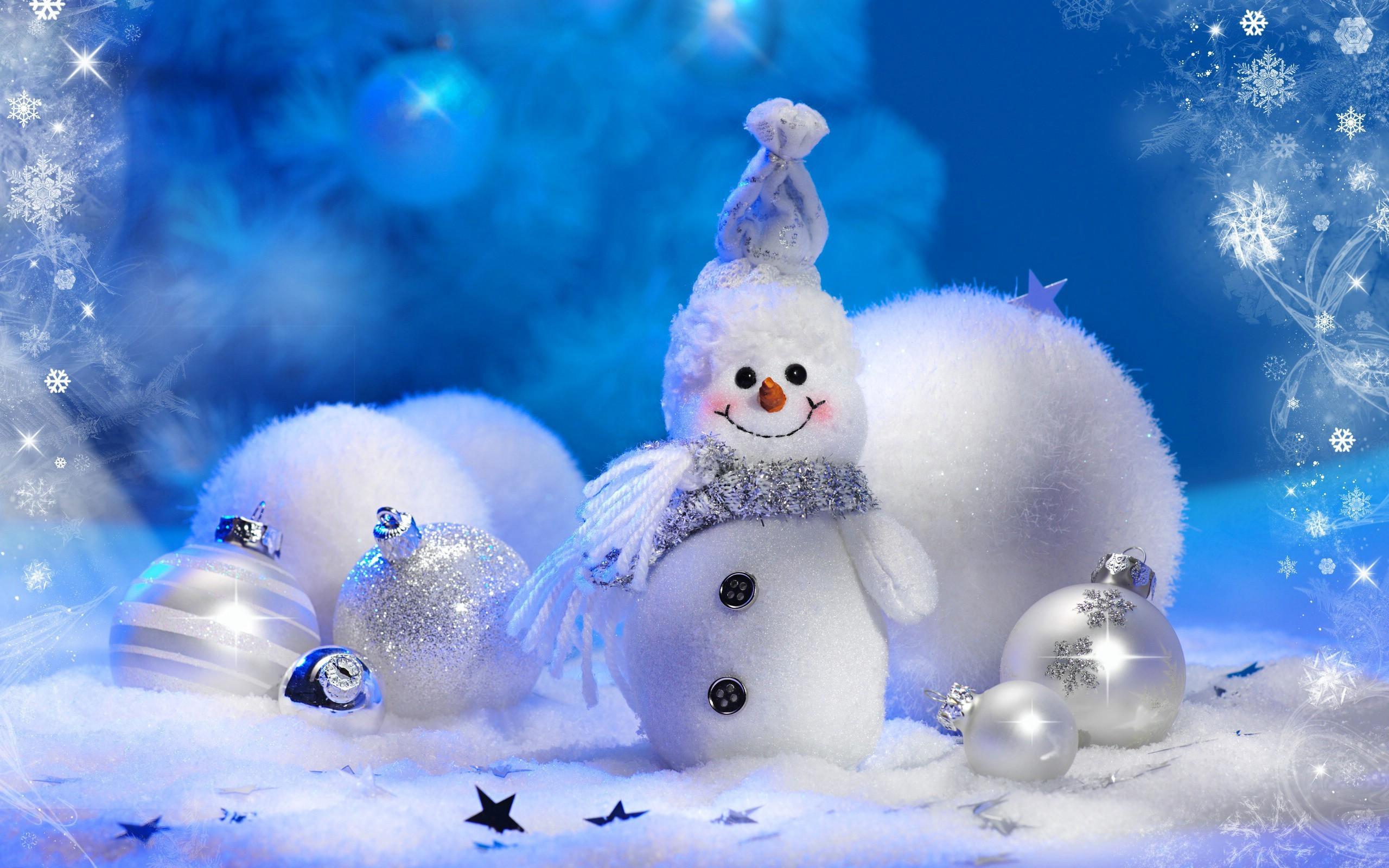snowman, holidays, new year, blue