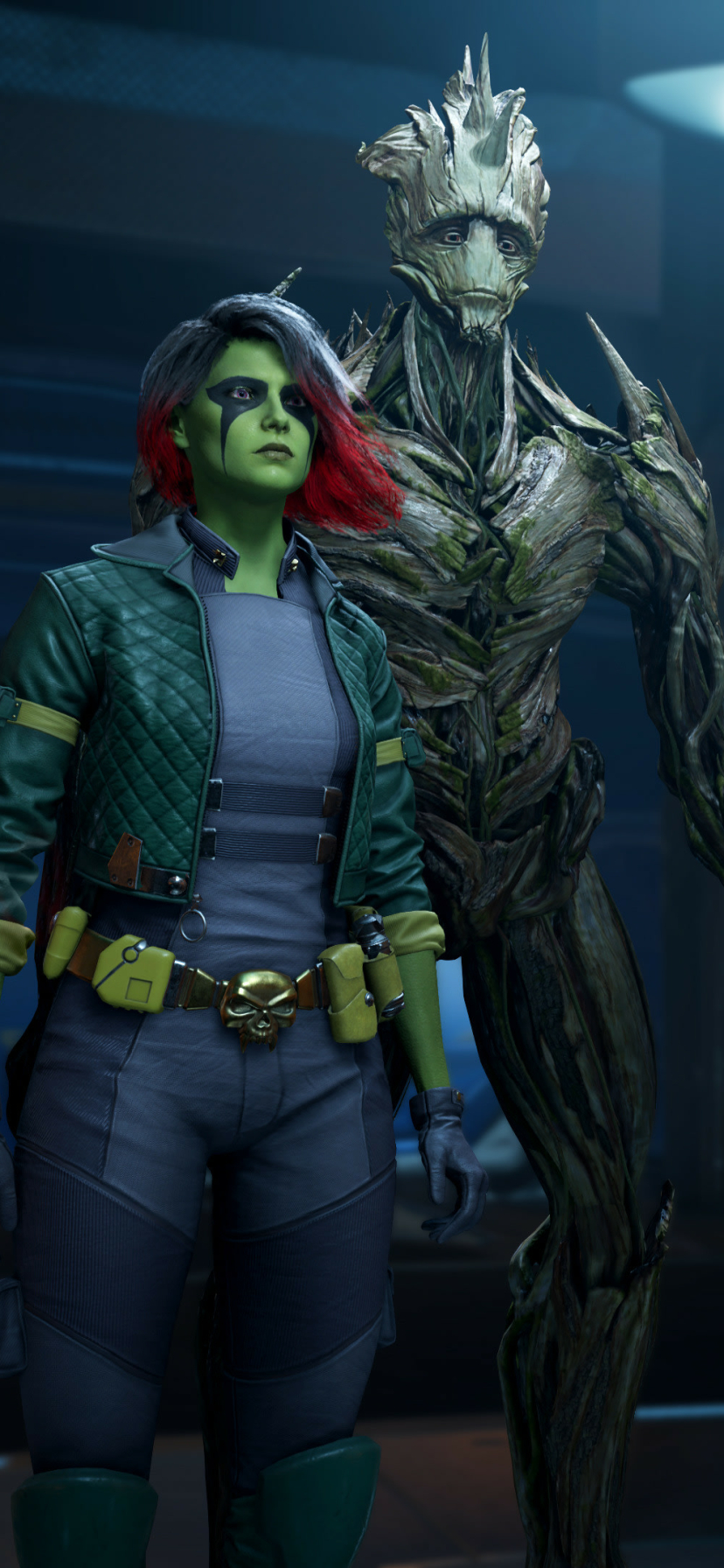 Download mobile wallpaper Video Game, Gamora, Groot, Marvel's Guardians Of The Galaxy for free.