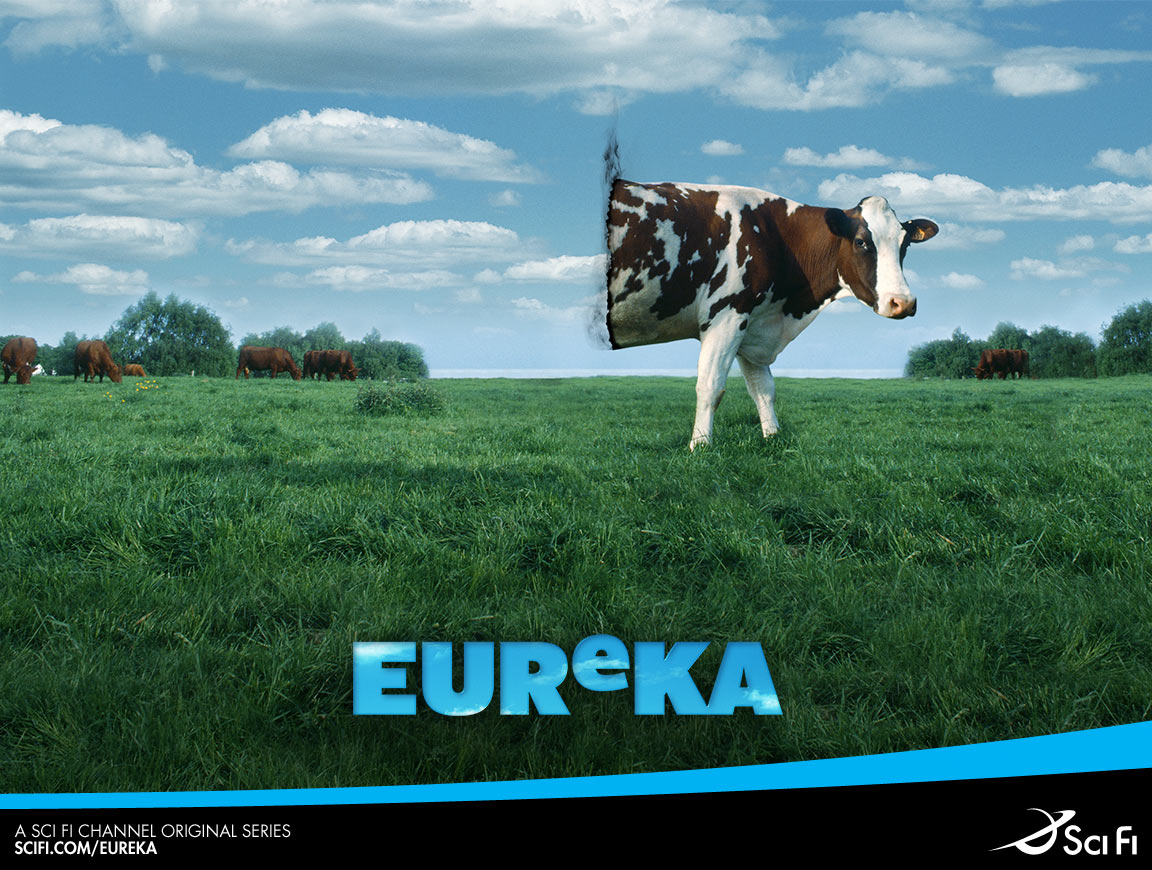 tv show, cow, grass, eureka