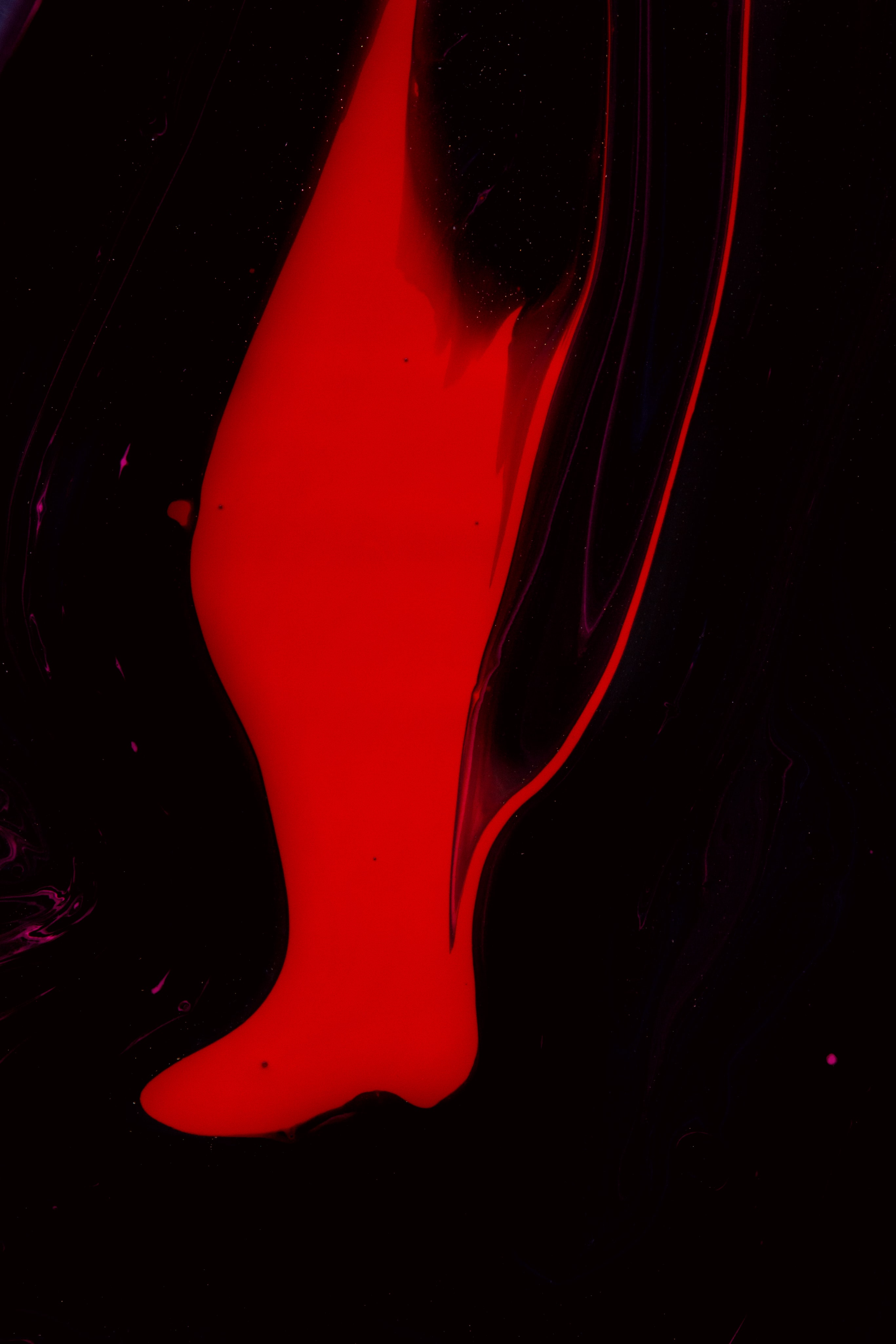 abstract, black, red, paint, liquid, spot