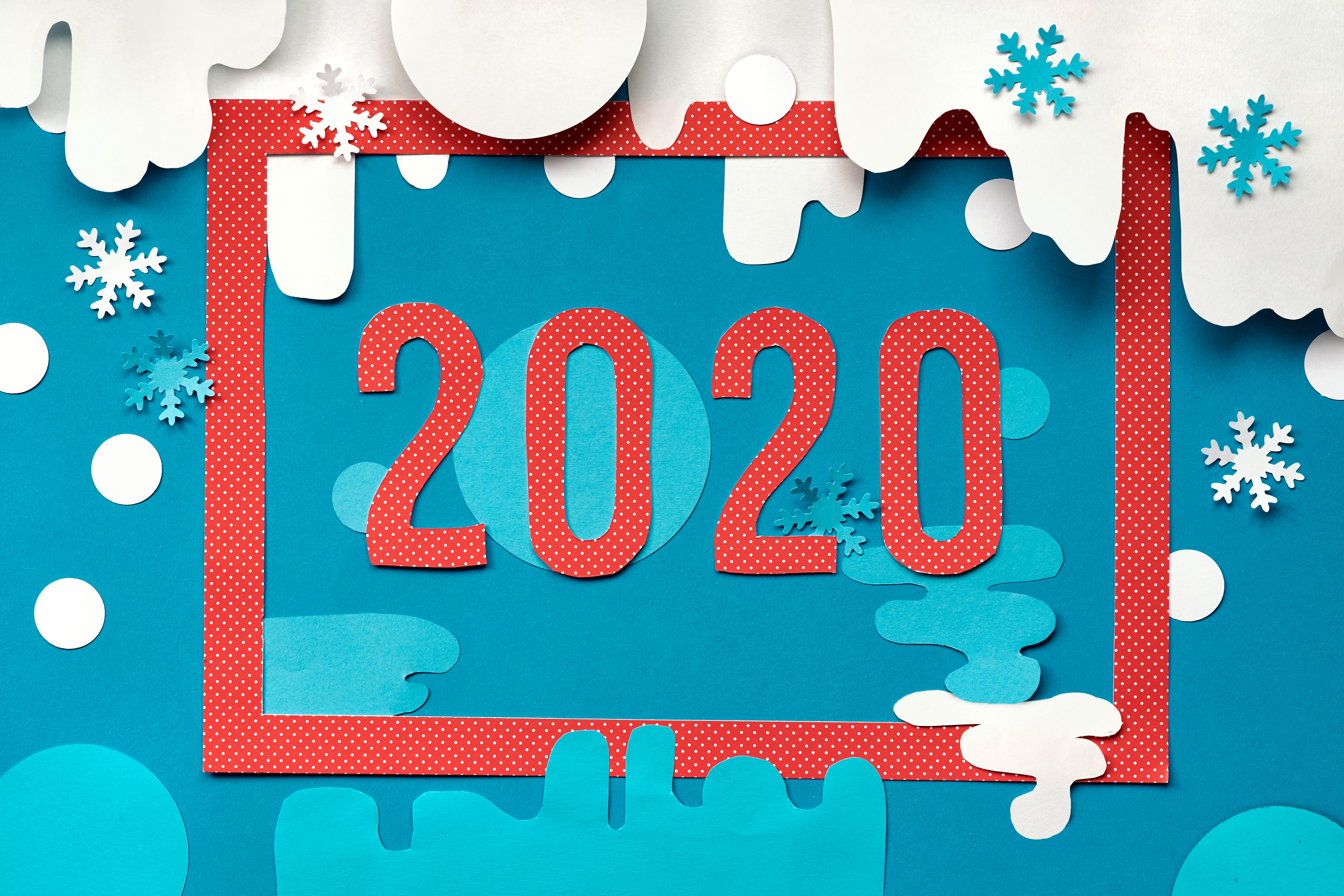 Handy-Wallpaper Feiertage, Schnee, Neujahr 2020 kostenlos herunterladen.