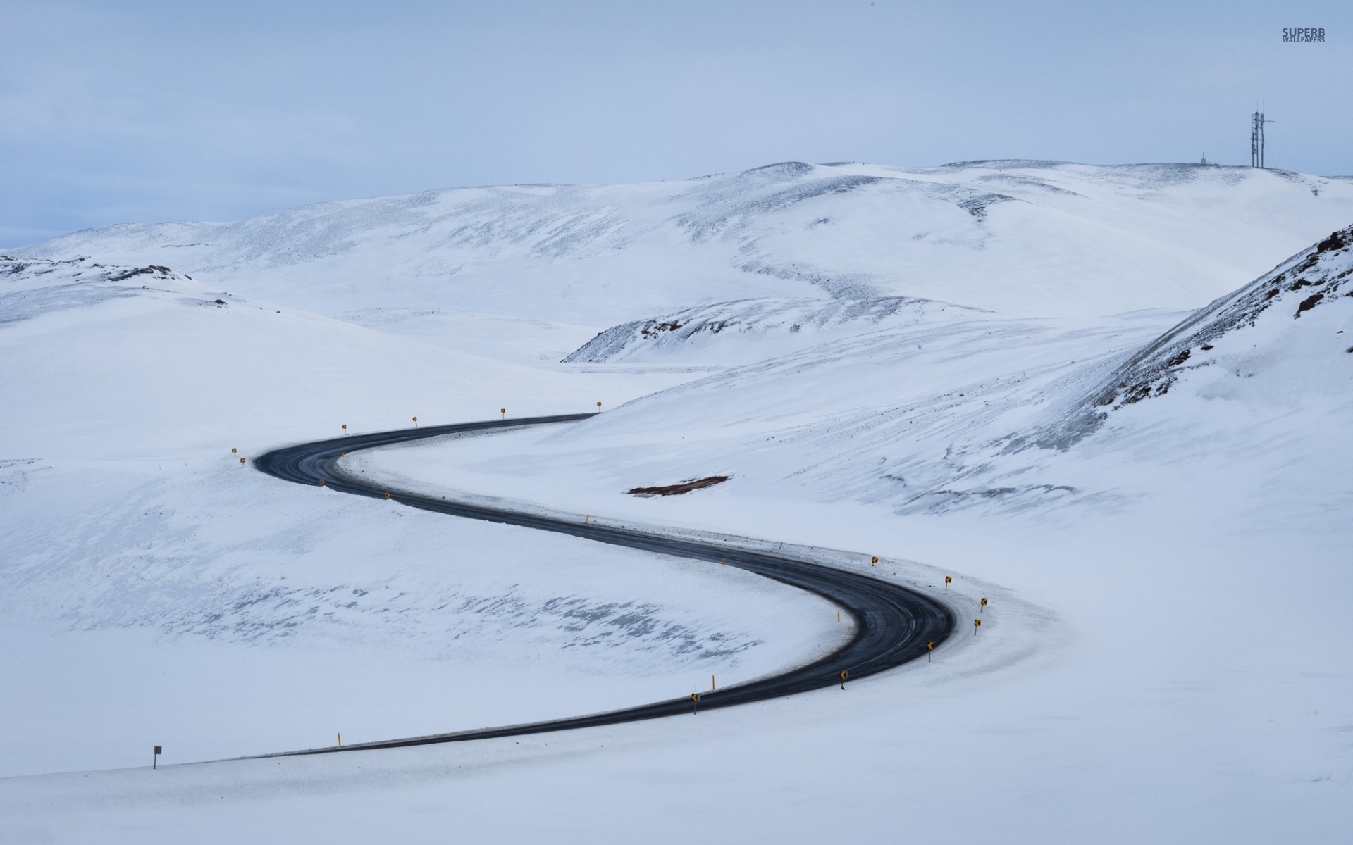 Download mobile wallpaper Winter, Snow, Road, Man Made for free.