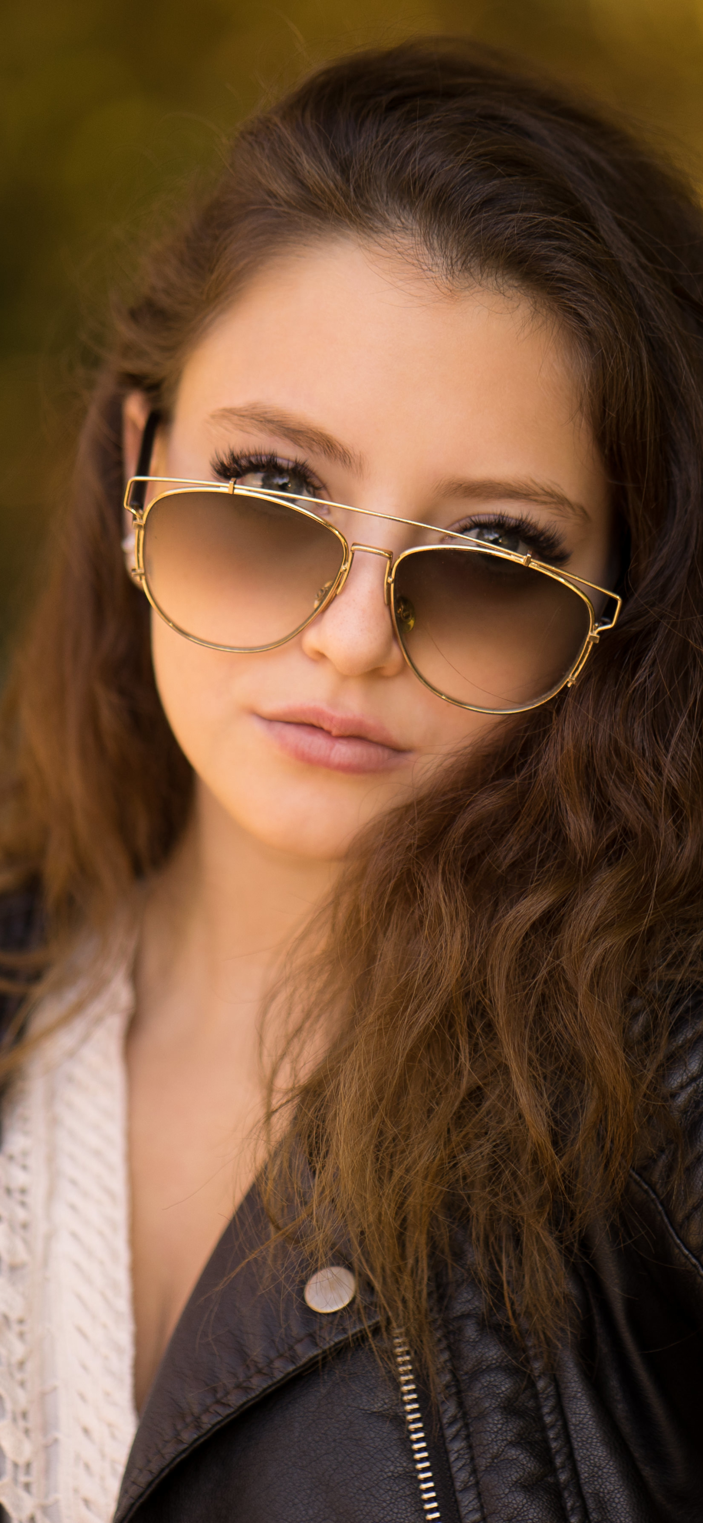 Download mobile wallpaper Brunette, Sunglasses, Model, Women, Blue Eyes for free.