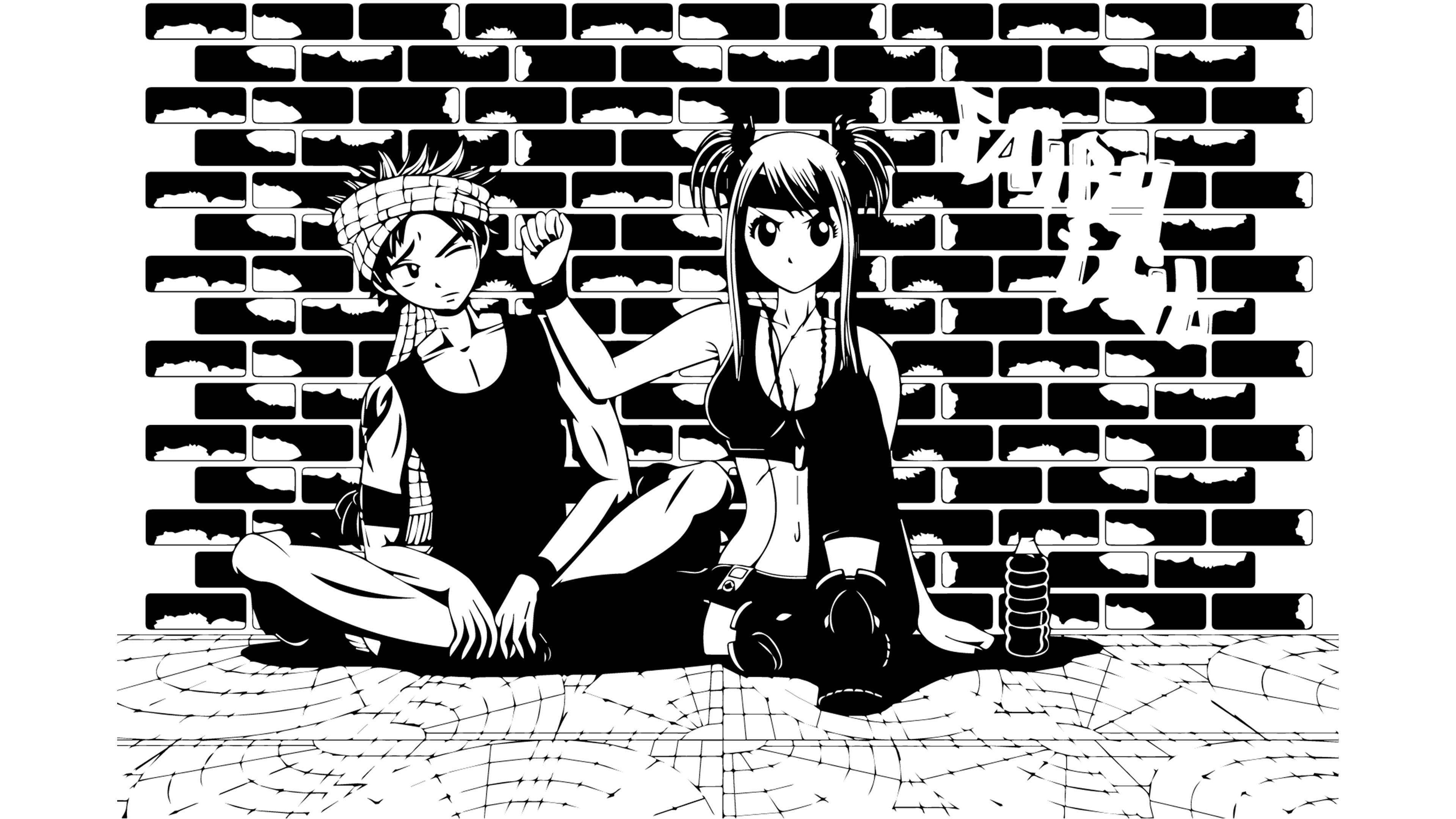 Handy-Wallpaper Animes, Fairy Tail, Lucy Heartfilia, Natsu Dragneel kostenlos herunterladen.