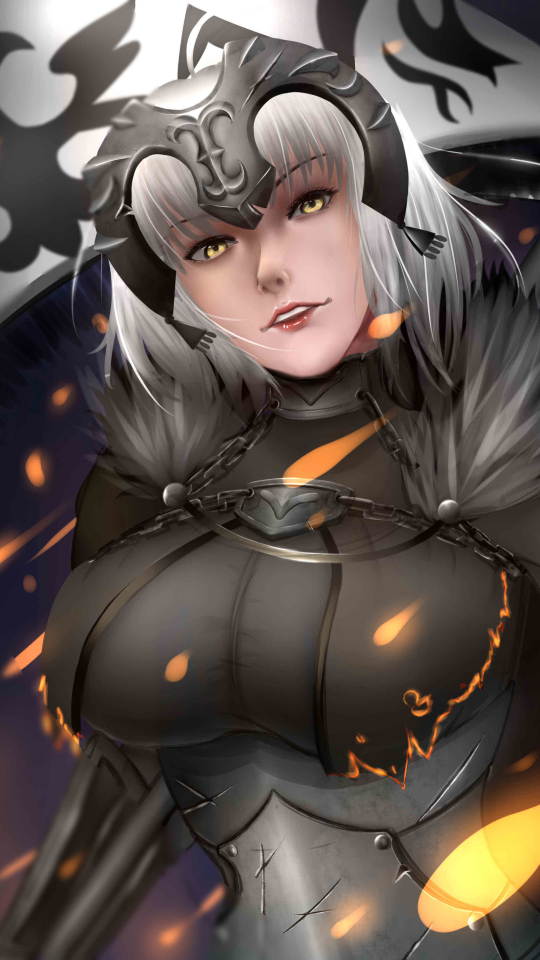 Download mobile wallpaper Anime, White Hair, Fate/grand Order, Jeanne D'arc Alter, Avenger (Fate/grand Order), Headpiece, Fate Series for free.