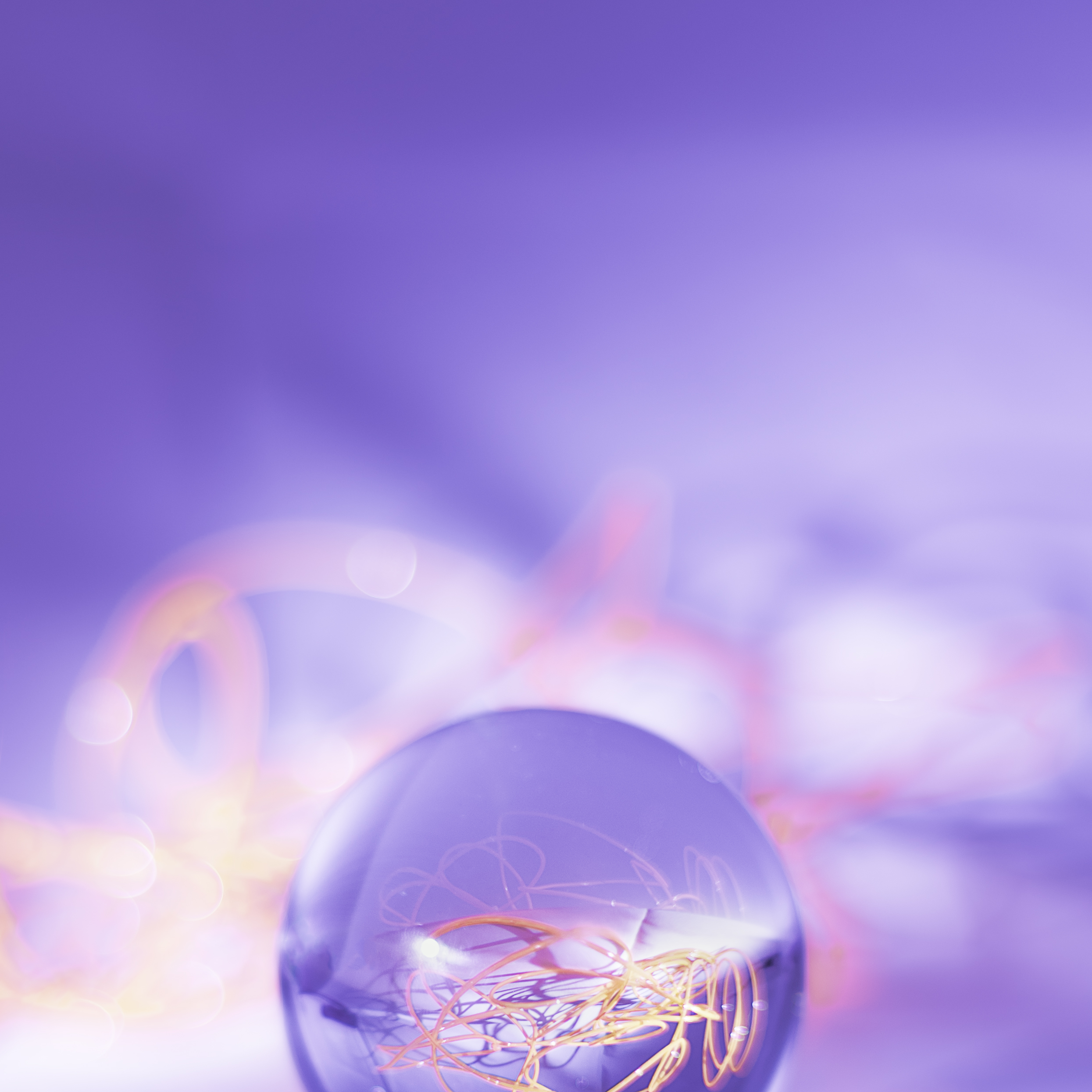 crystal, ball, purple, violet, reflection, macro Full HD