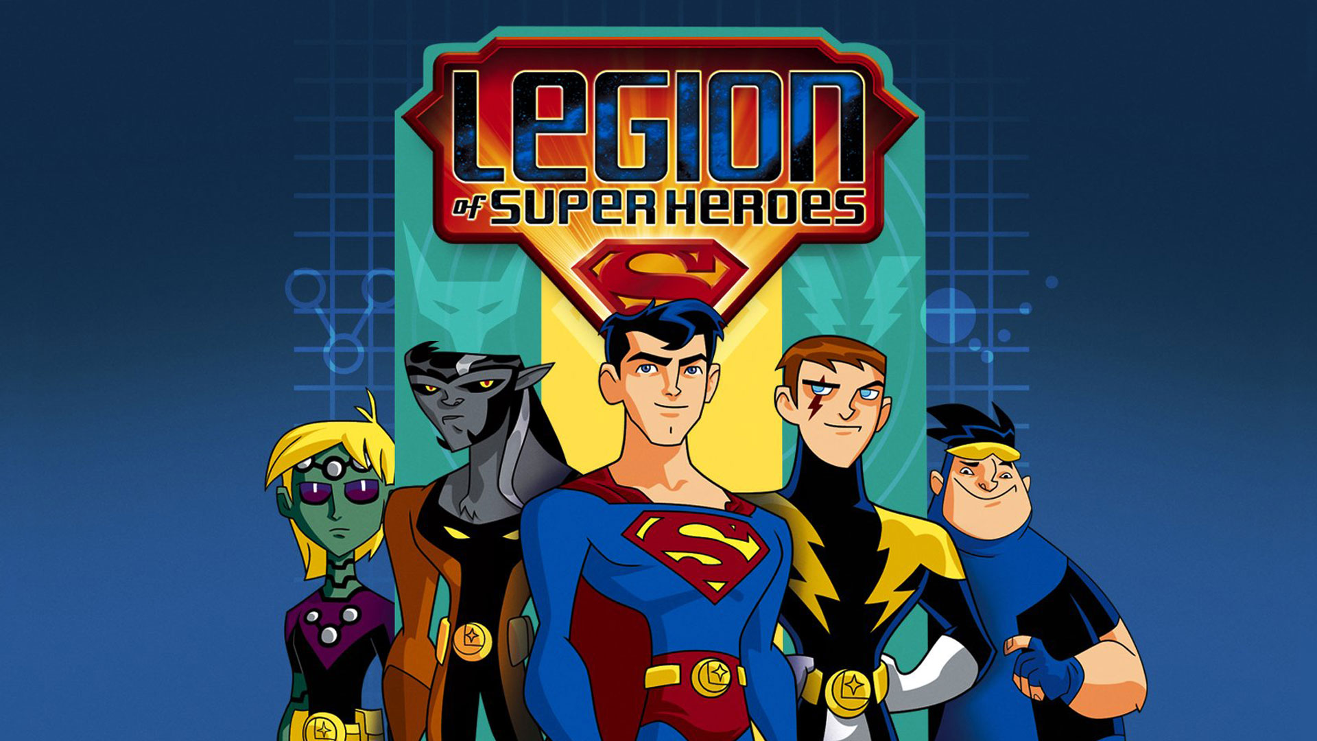 tv show, legion of super heroes, bouncing boy, brainiac 5, clark kent, lightning lad, superman, timber wolf (dc comics)