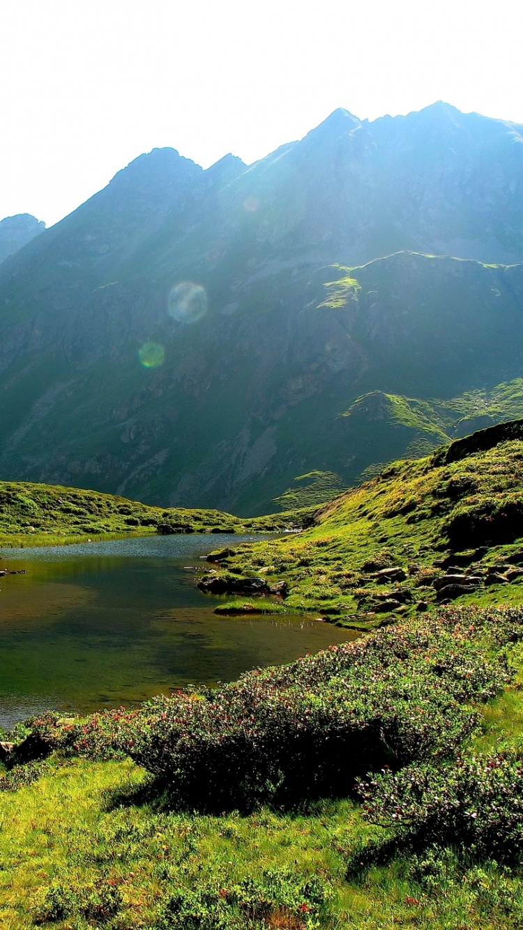 Descarga gratuita de fondo de pantalla para móvil de Paisaje, Rio, Montaña, Corriente, Chorro, Tierra/naturaleza.