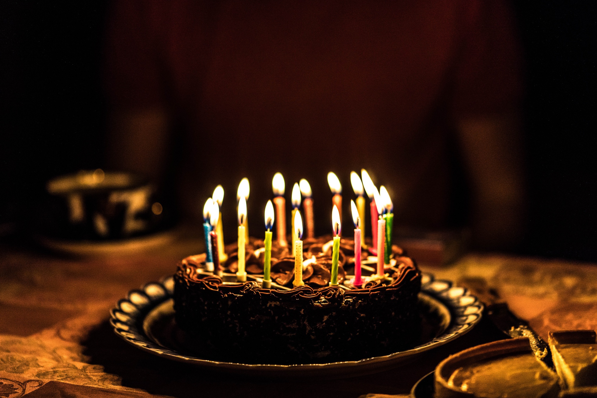 Download mobile wallpaper Flame, Holiday, Cake, Candle, Birthday for free.