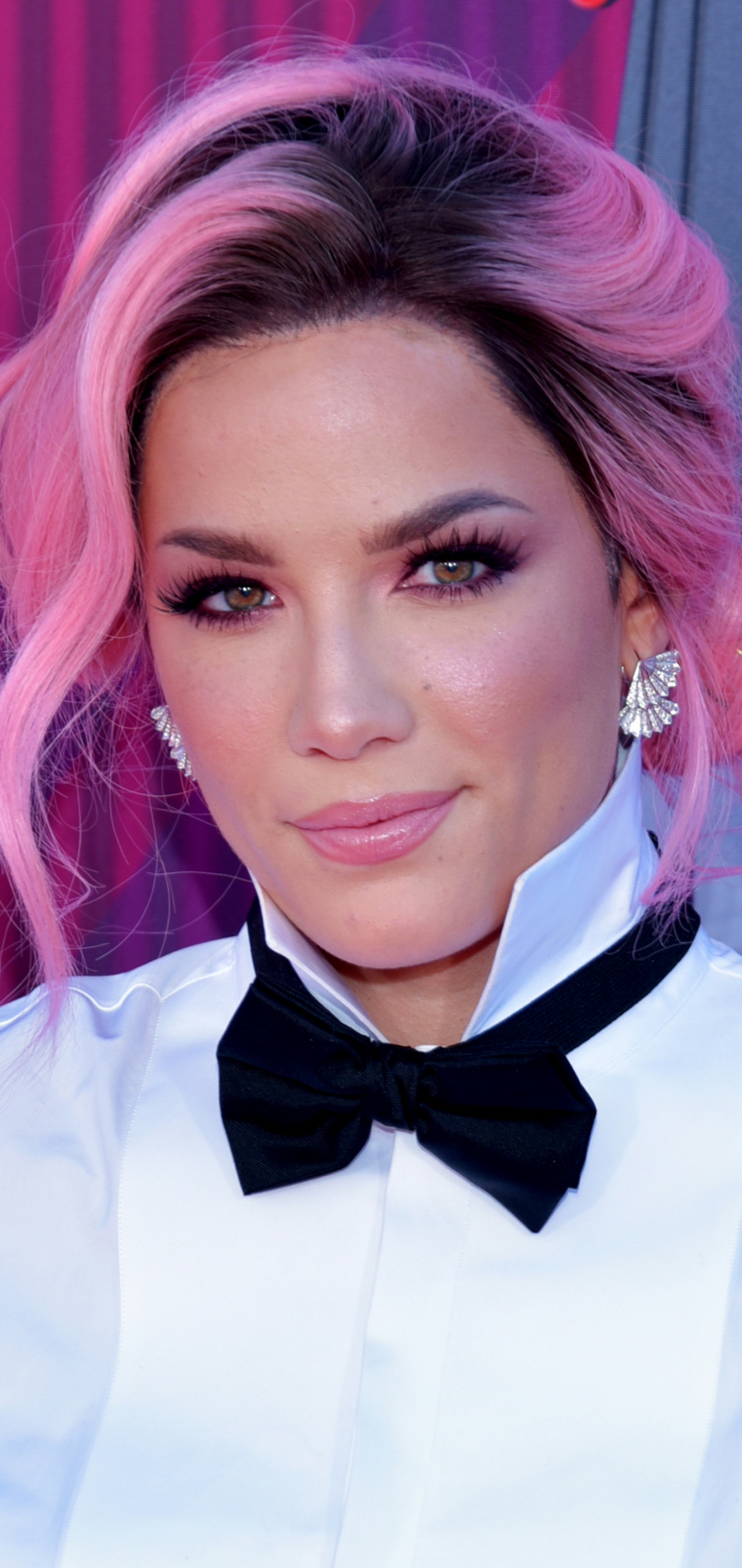 Download mobile wallpaper Music, Singer, Face, American, Pink Hair, Halsey, Halsey (Singer) for free.