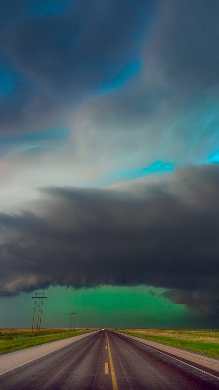 Handy-Wallpaper Landschaft, Natur, Horizont, Straße, Wolke, Himmel, Menschengemacht kostenlos herunterladen.