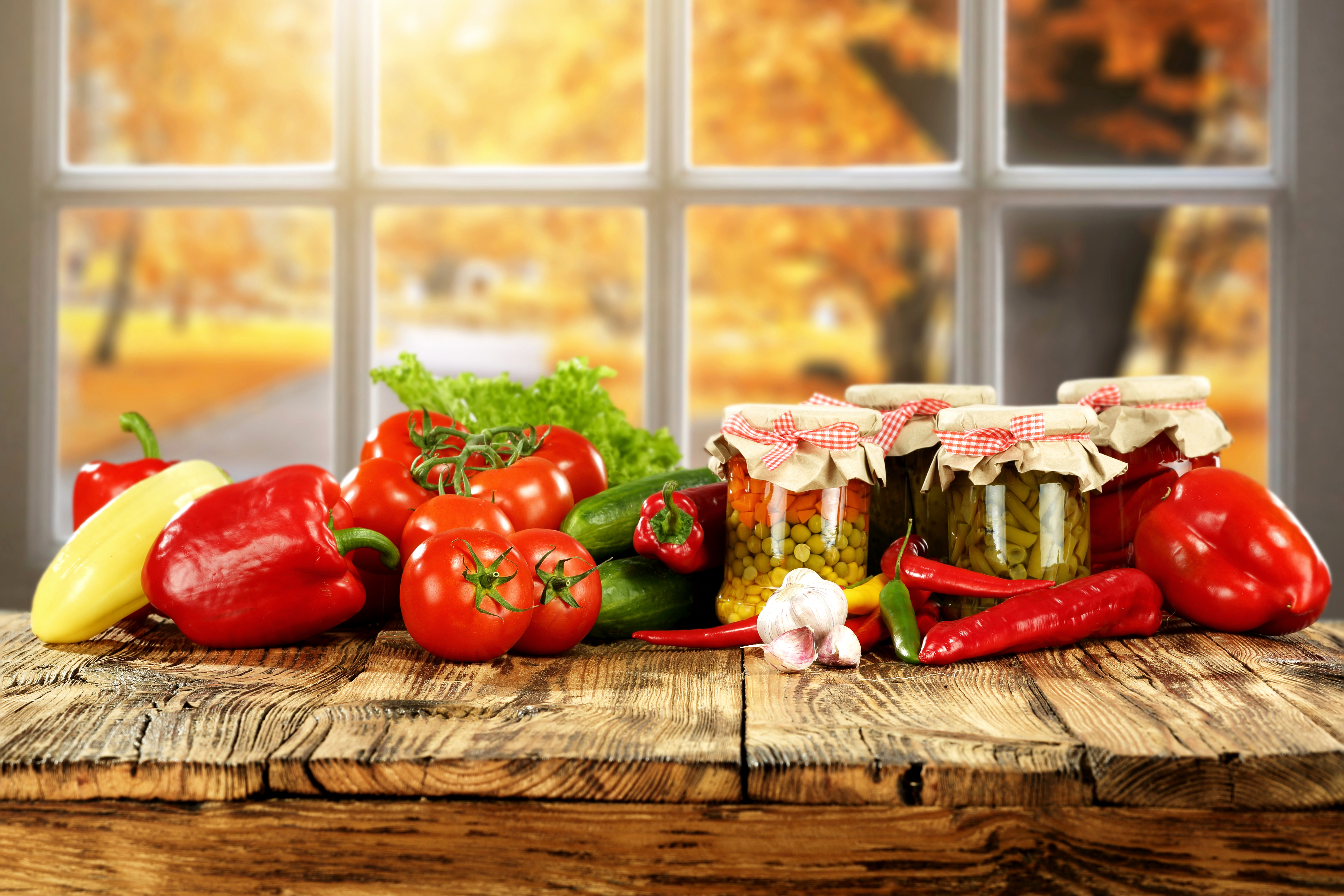 Download mobile wallpaper Food, Vegetables, Pepper, Tomato for free.