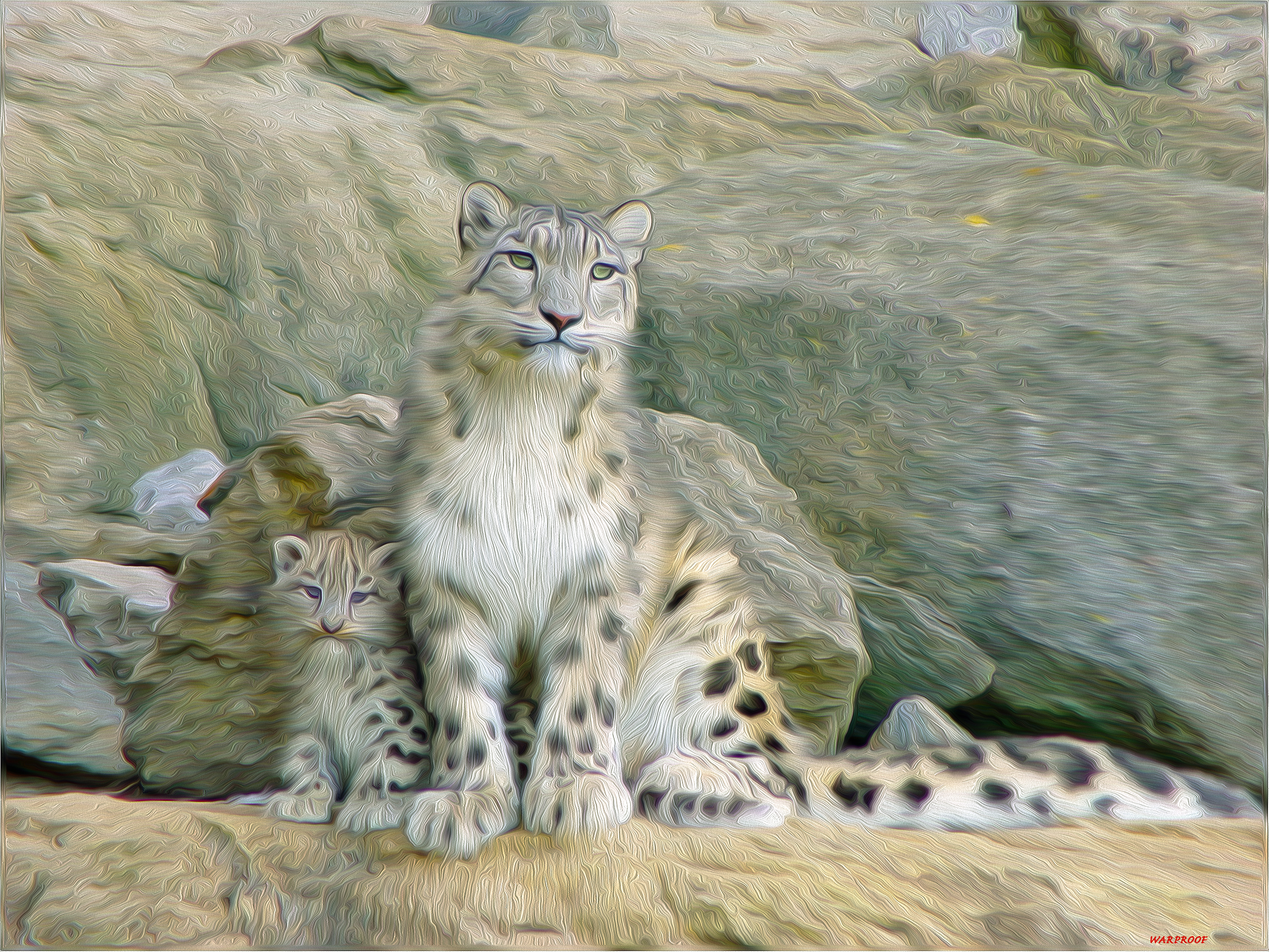 Descarga gratuita de fondo de pantalla para móvil de Animales, Gatos, Leopardo De Las Nieves.