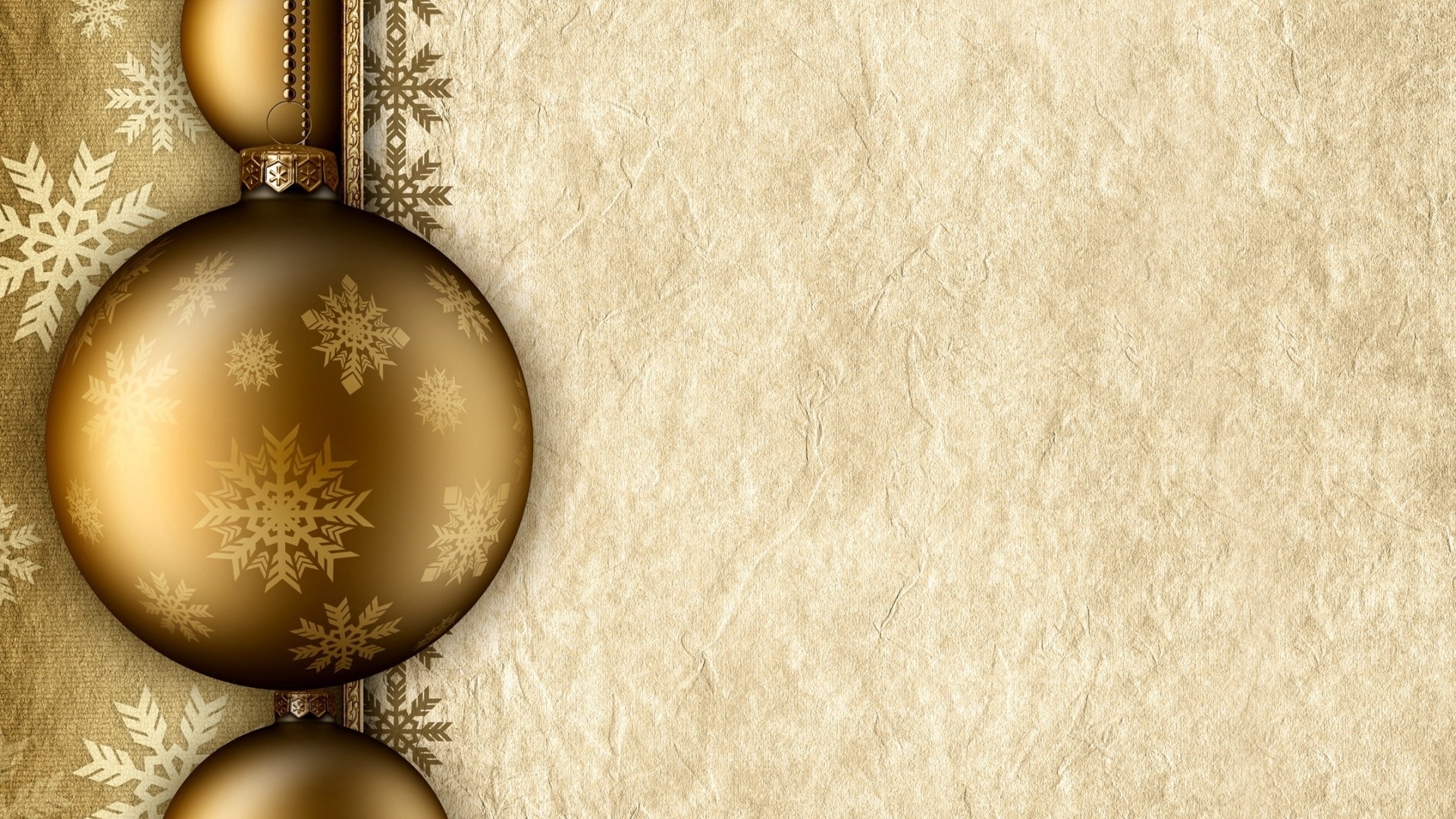 Скачать обои бесплатно Снежинки, Рождество, Золотой, Украшение, Праздничные, Безделушка картинка на рабочий стол ПК