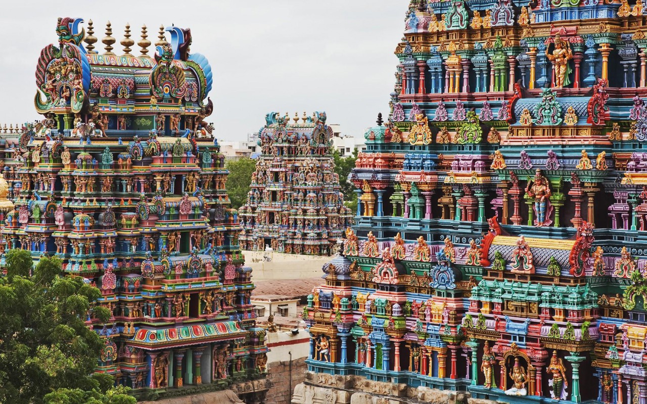 Завантажити шпалери Храм Мінакші Амман на телефон безкоштовно