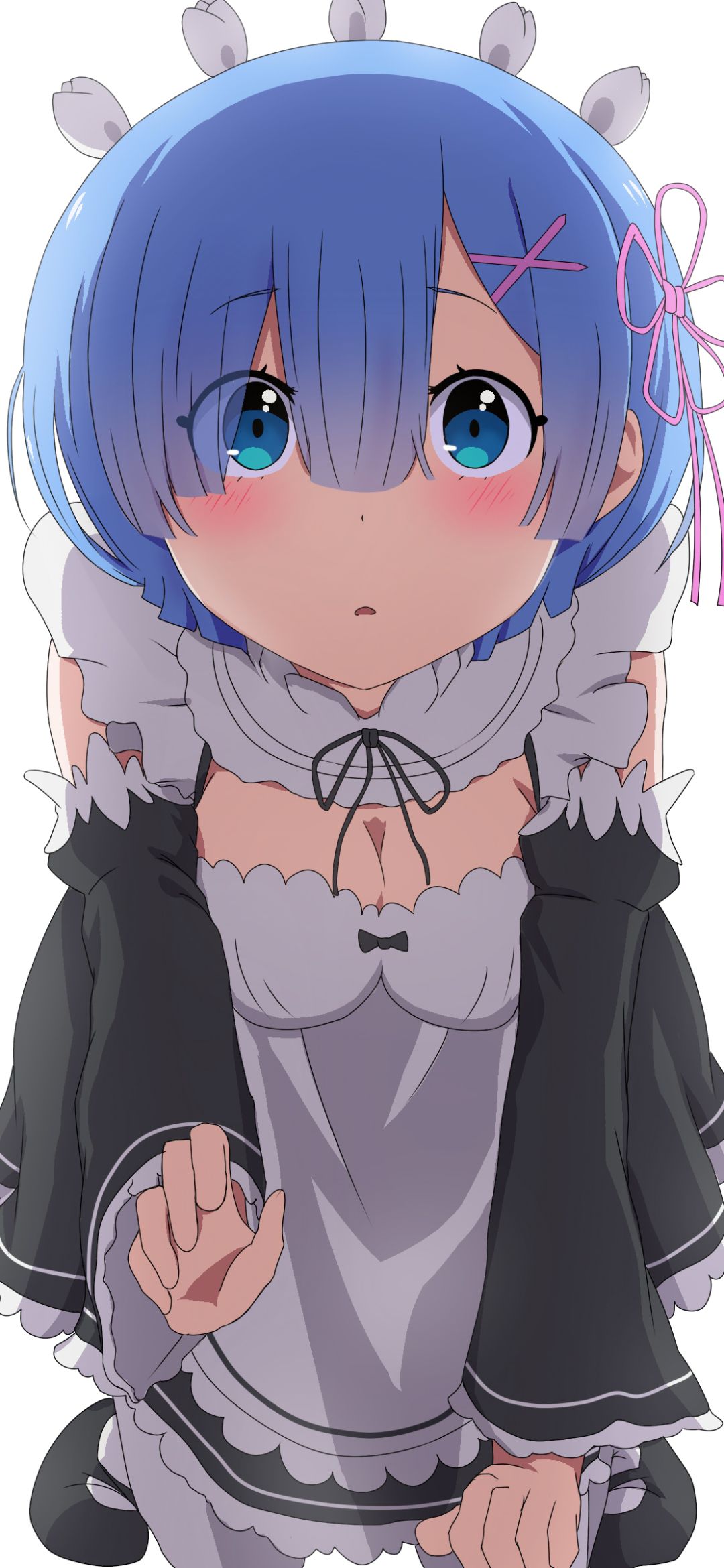 Download mobile wallpaper Anime, Blue Eyes, Maid, Blush, Blue Hair, Re:zero Starting Life In Another World, Rem (Re:zero) for free.