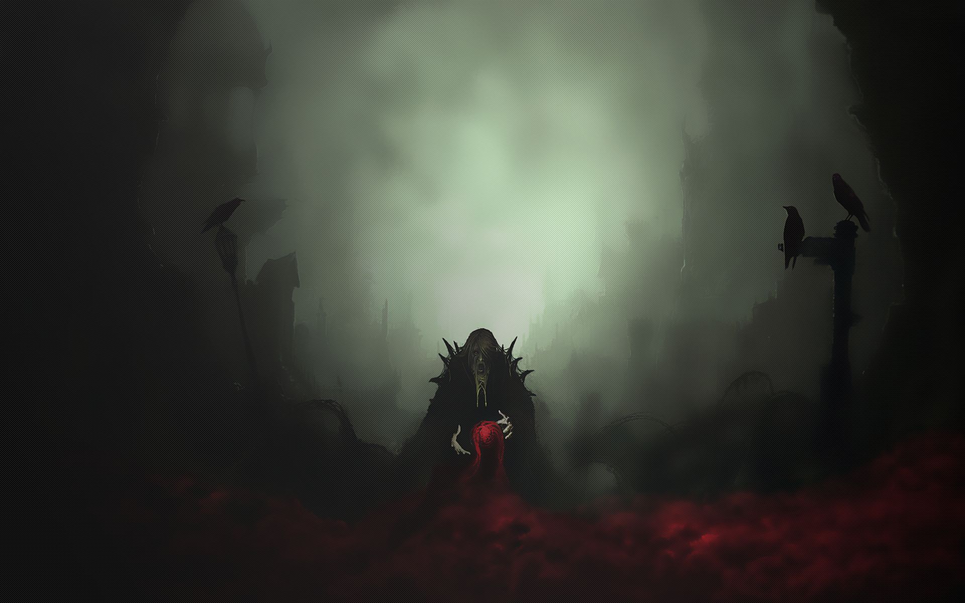 Free download wallpaper Blood, Dark, Raven, Vampire on your PC desktop