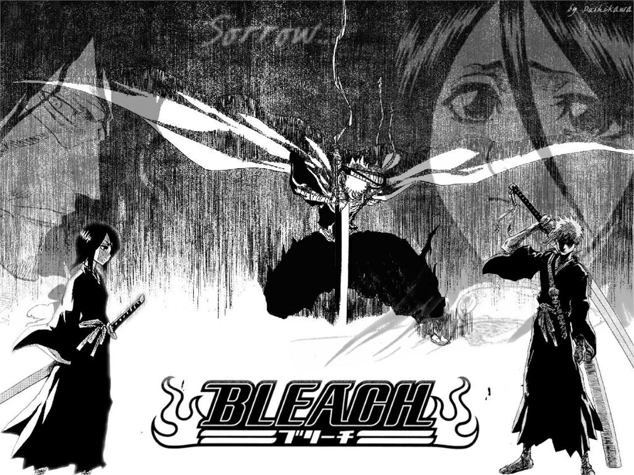 Download mobile wallpaper Anime, Bleach, Rukia Kuchiki, Ichigo Kurosaki for free.