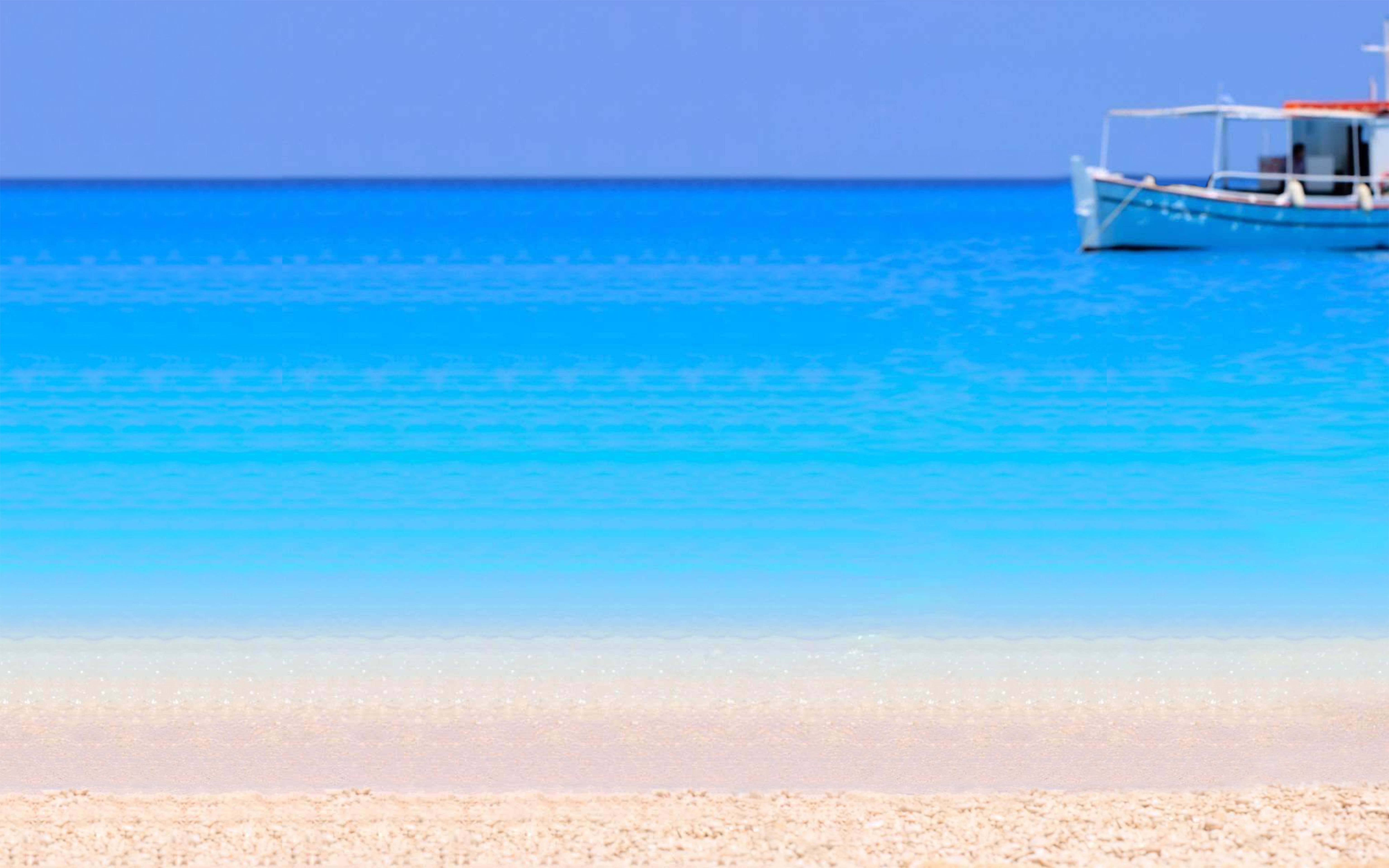 Download mobile wallpaper Beach, Horizon, Earth, Boat, Sunny for free.