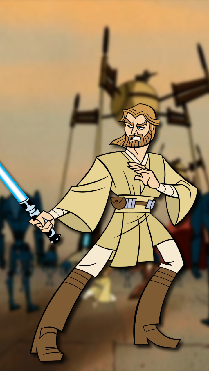 Handy-Wallpaper Fernsehserien, Obi Wan Kenobi, Star Wars: Klonkriege (2003) kostenlos herunterladen.
