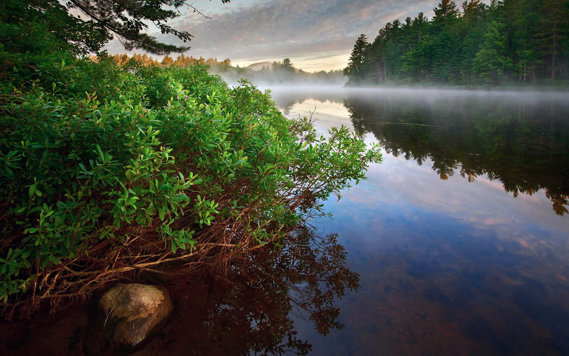 Baixe gratuitamente a imagem Paisagem, Terra/natureza, Neblina, Reflecção na área de trabalho do seu PC