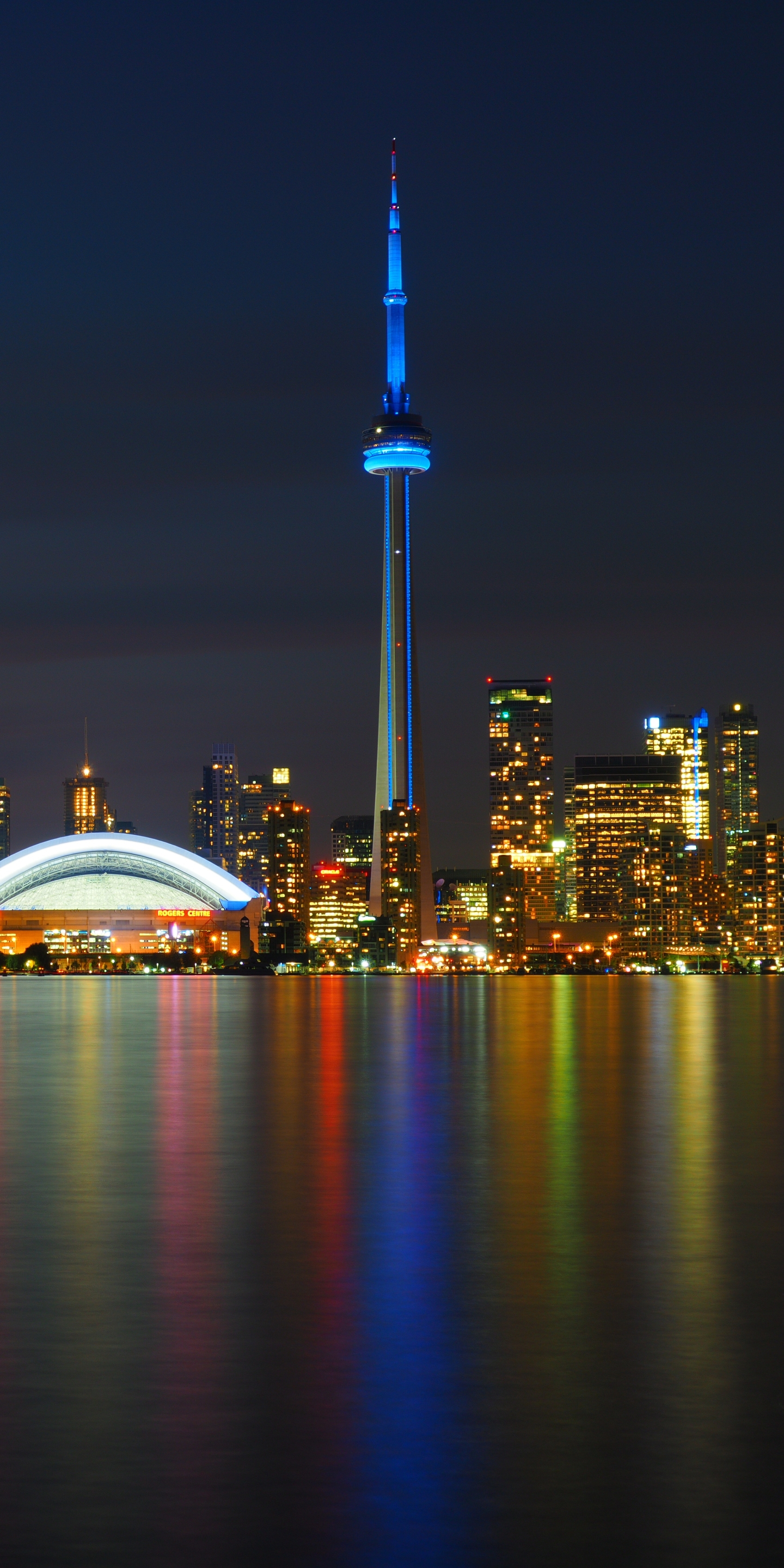 Download mobile wallpaper Cities, Night, Skyscraper, Building, Canada, Toronto, Man Made for free.