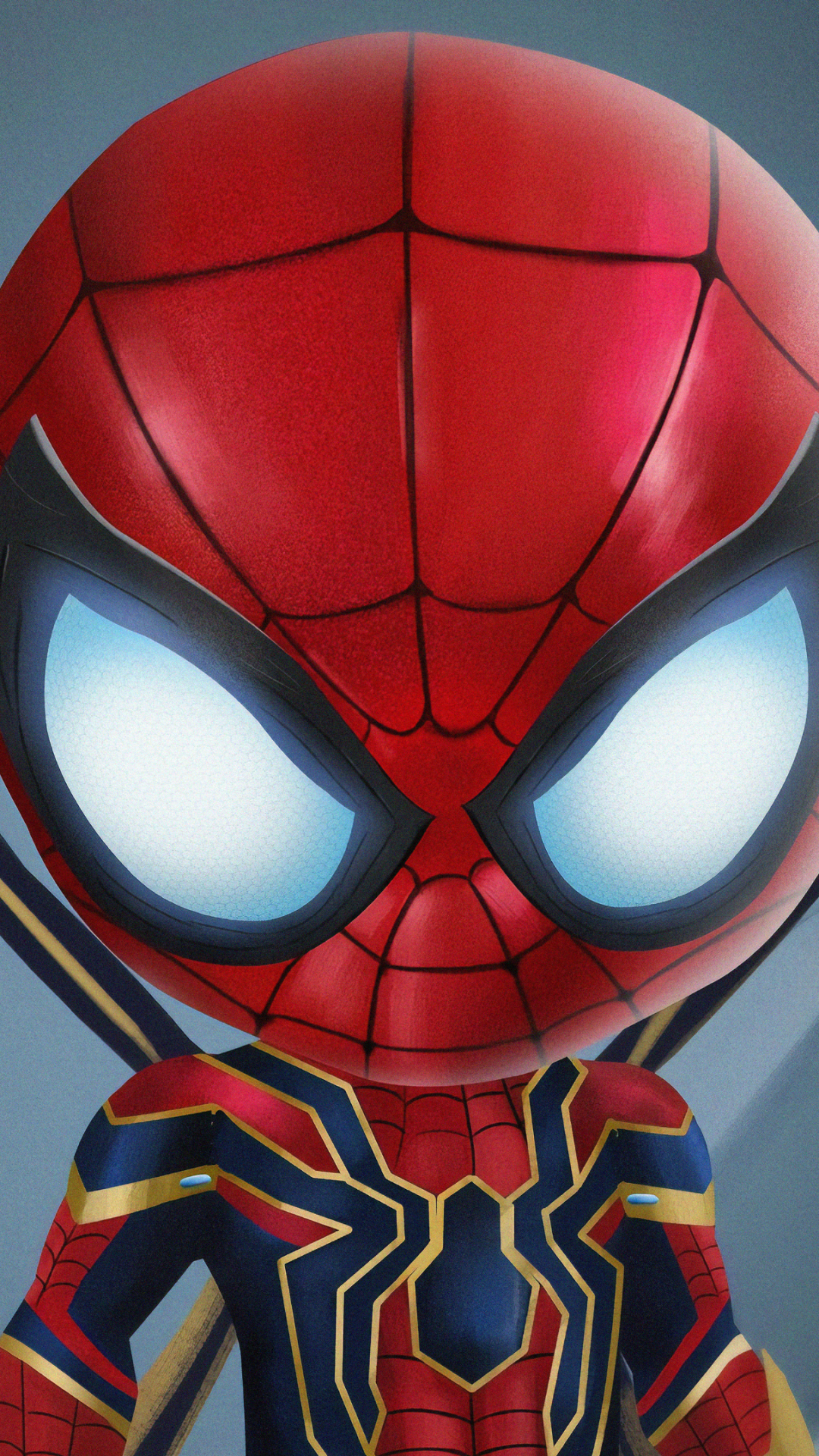 Download mobile wallpaper Spider Man, Comics, Chibi, Iron Spider for free.