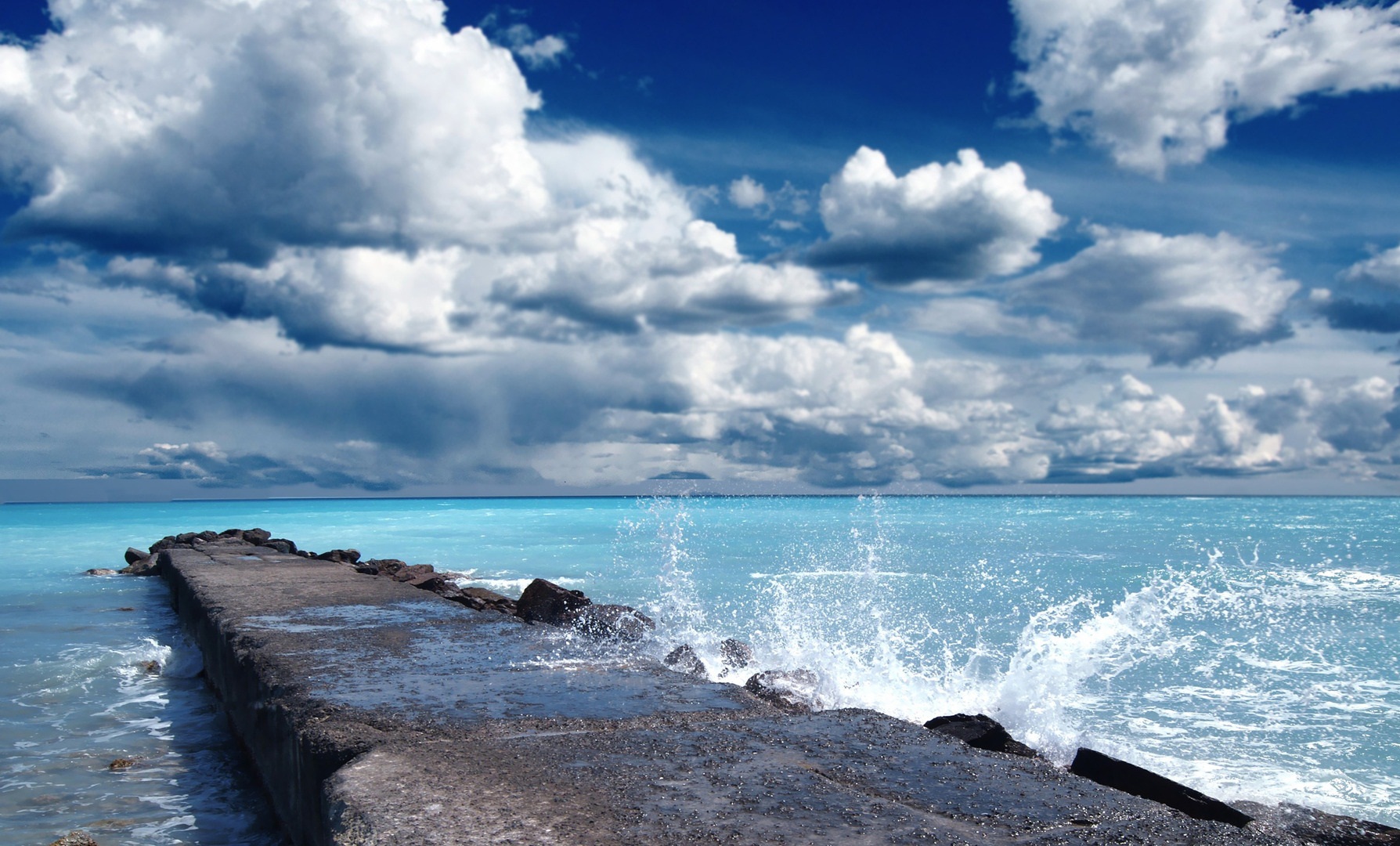 Baixe gratuitamente a imagem Céu, Horizonte, Oceano, Nuvem, Onda, Terra/natureza na área de trabalho do seu PC
