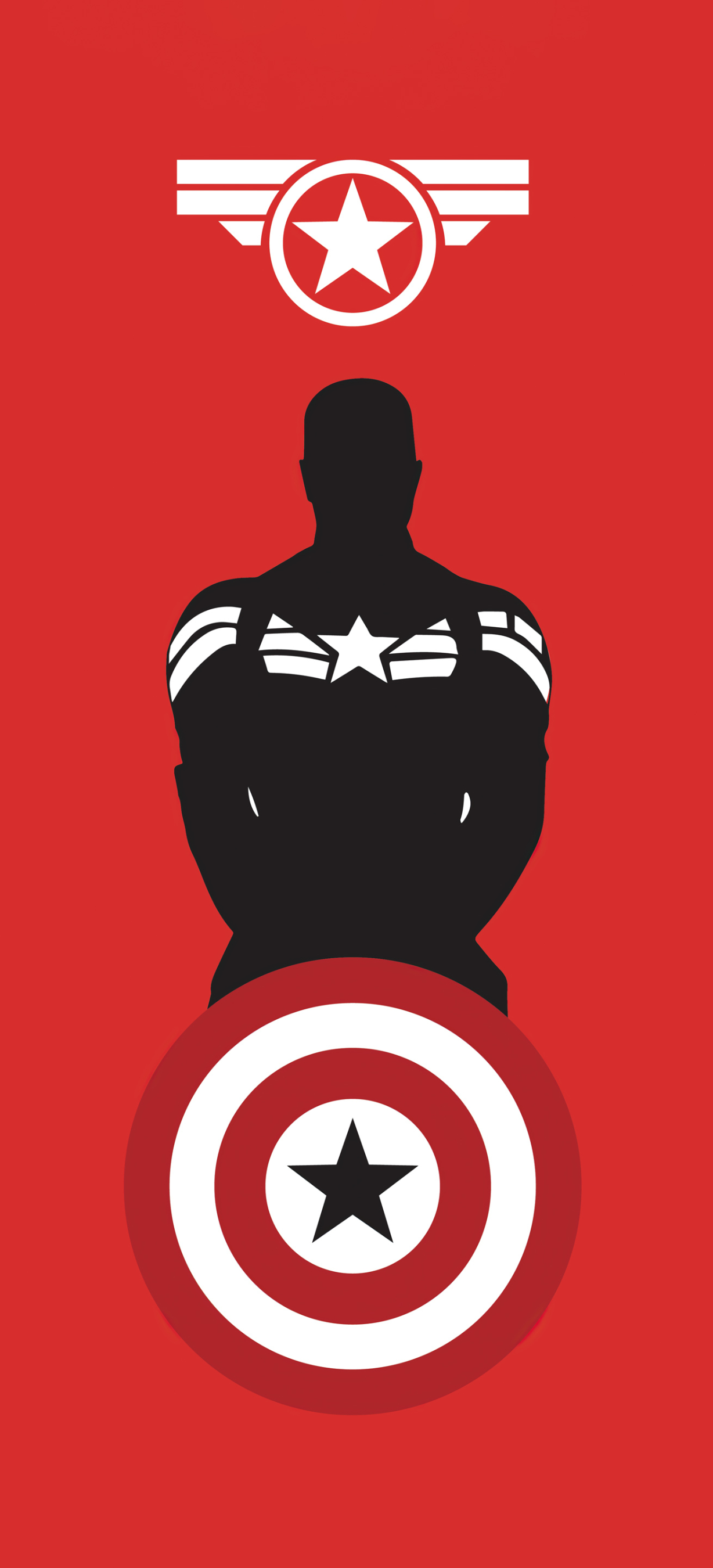 Handy-Wallpaper Captain America, Minimalistisch, Comics, Superheld kostenlos herunterladen.