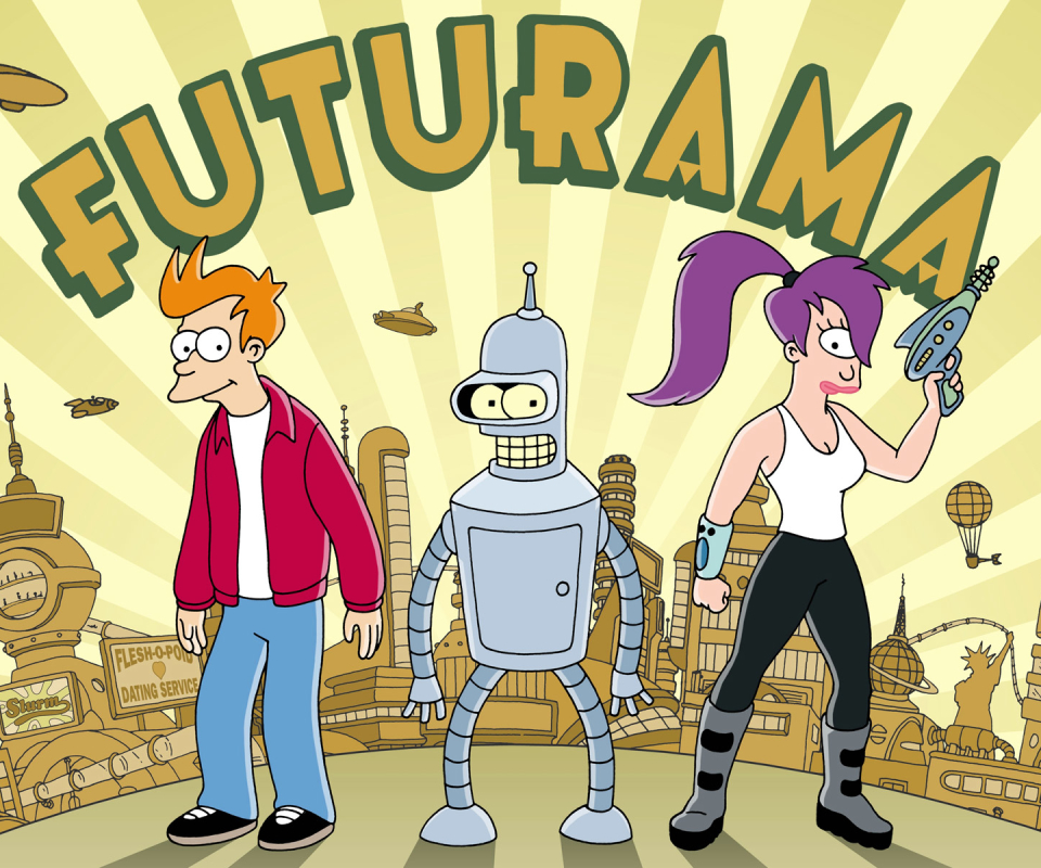 Handy-Wallpaper Futurama, Fernsehserien, None, Bender (Futurama), Braten (Futurama), Leela (Futurama) kostenlos herunterladen.