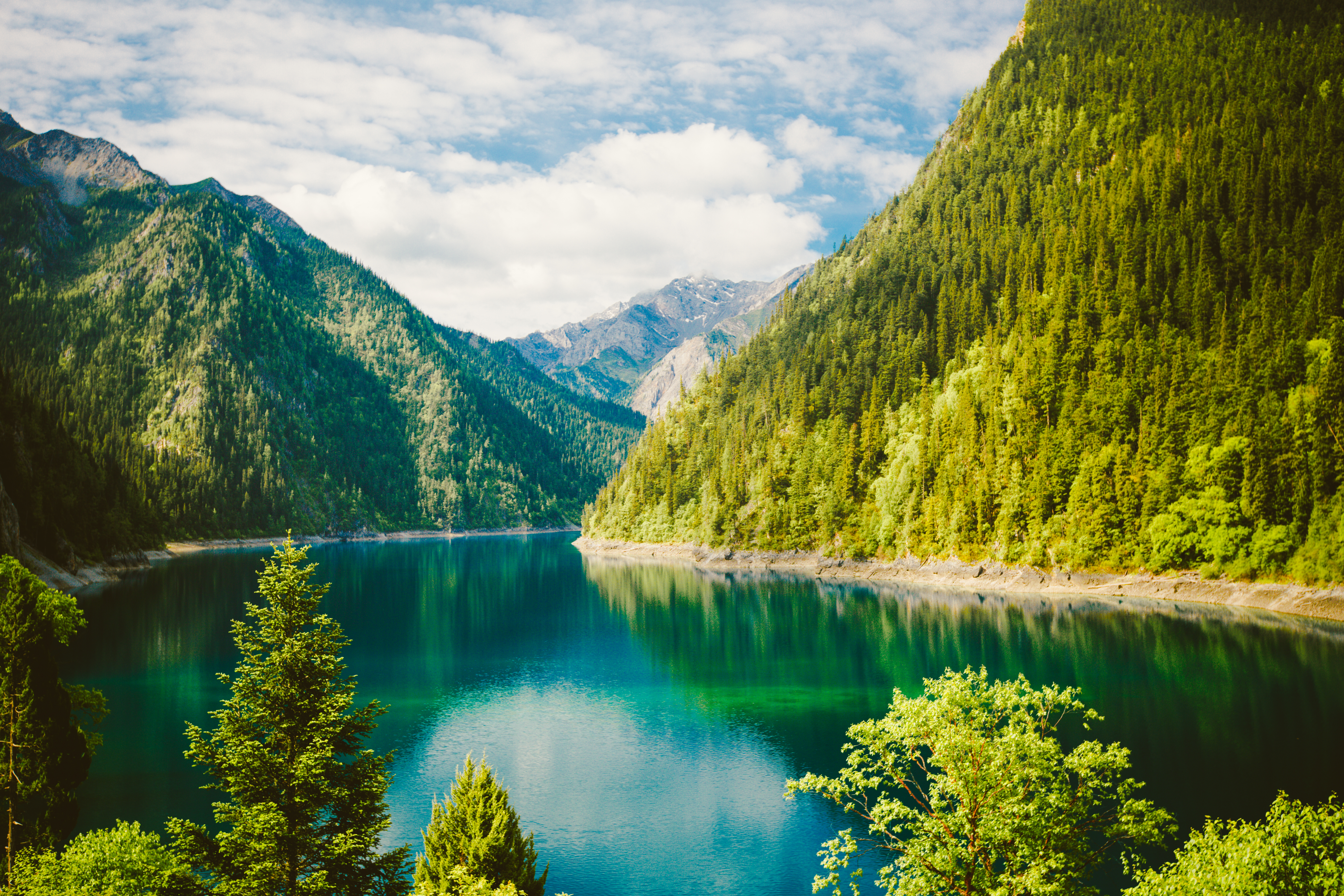 Téléchargez gratuitement l'image Nature, Forêt, Lac, Montagnes sur le bureau de votre PC
