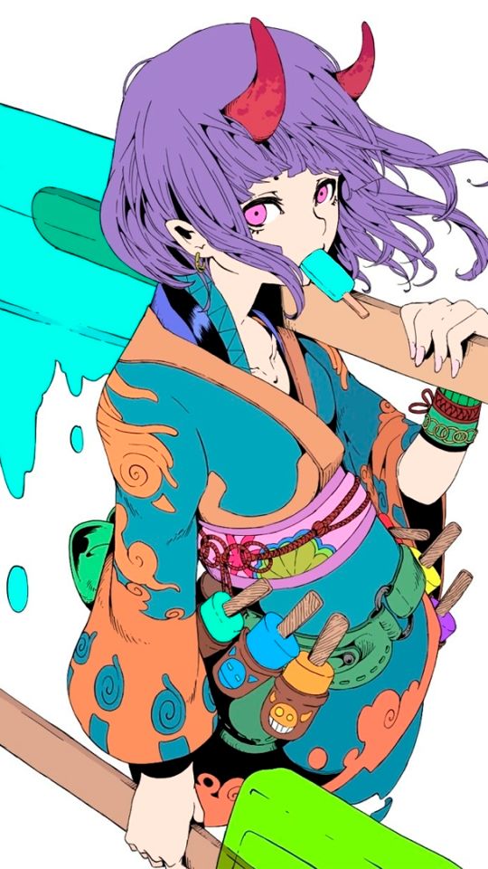 Baixar papel de parede para celular de Anime, Sorvete, Garota, Yukata gratuito.