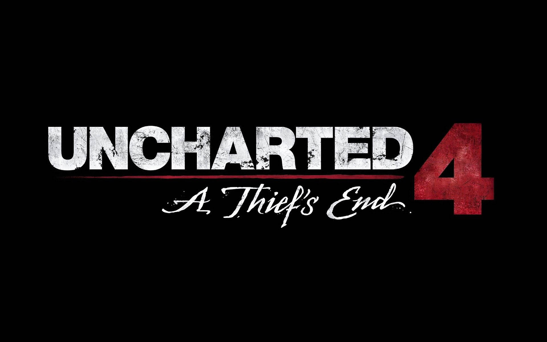 Laden Sie das Unerforscht, Logo, Computerspiele, Uncharted 4: A Thief's End-Bild kostenlos auf Ihren PC-Desktop herunter