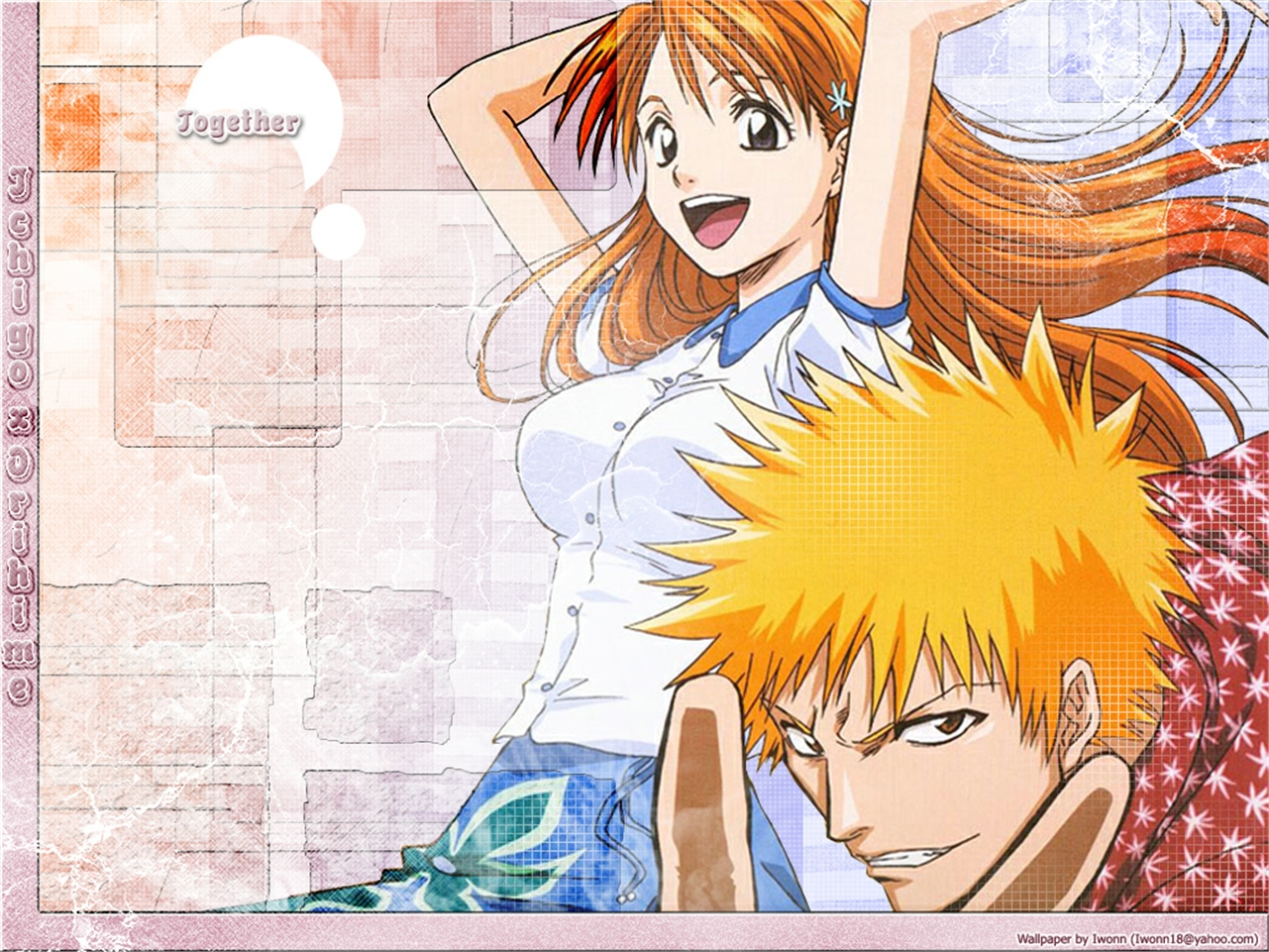 Téléchargez gratuitement l'image Bleach, Animé, Ichigo Kurosaki, Orihime Inoué sur le bureau de votre PC