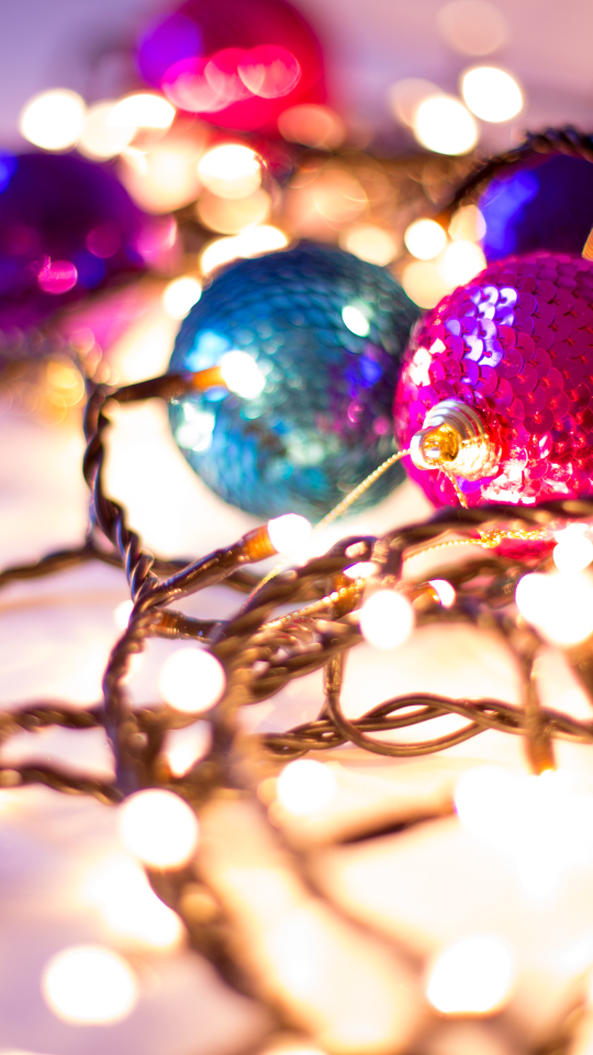 Download mobile wallpaper Christmas, Holiday, Christmas Ornaments, Christmas Lights for free.