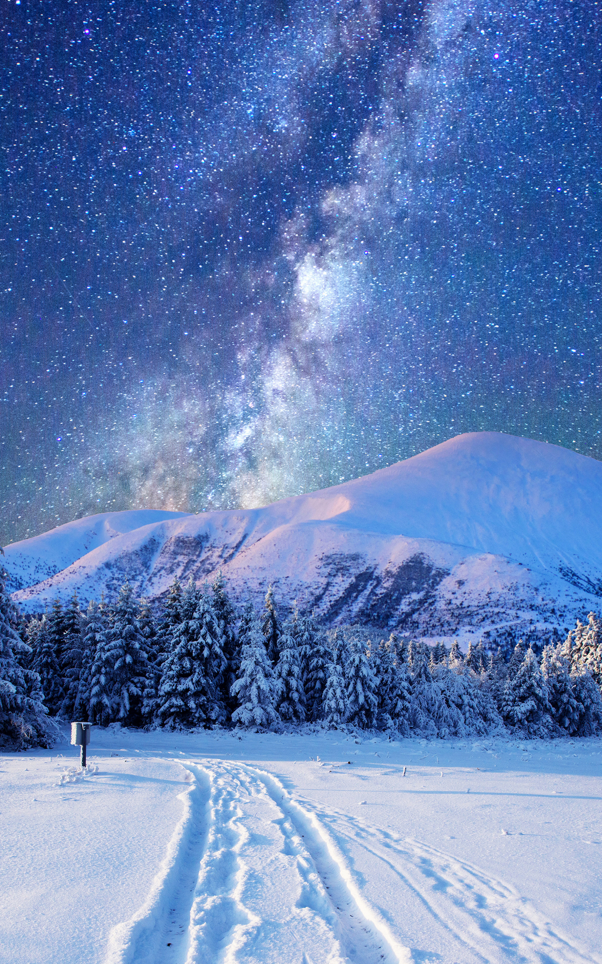 無料モバイル壁紙風景, 冬, 雪, 山, 地球, 出演者, 空をダウンロードします。
